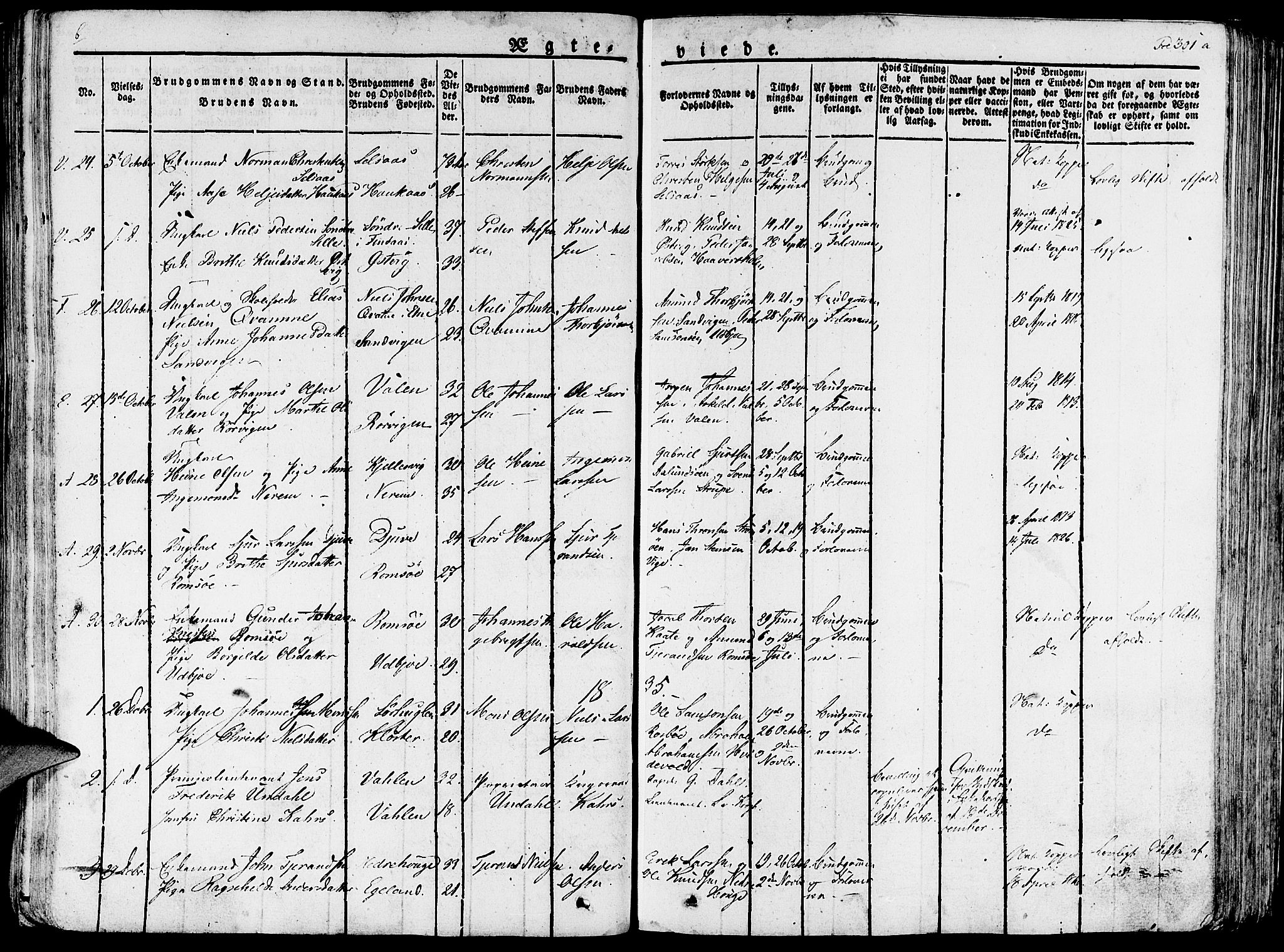 Fjelberg sokneprestembete, AV/SAB-A-75201/H/Haa: Parish register (official) no. A 5, 1822-1834, p. 301