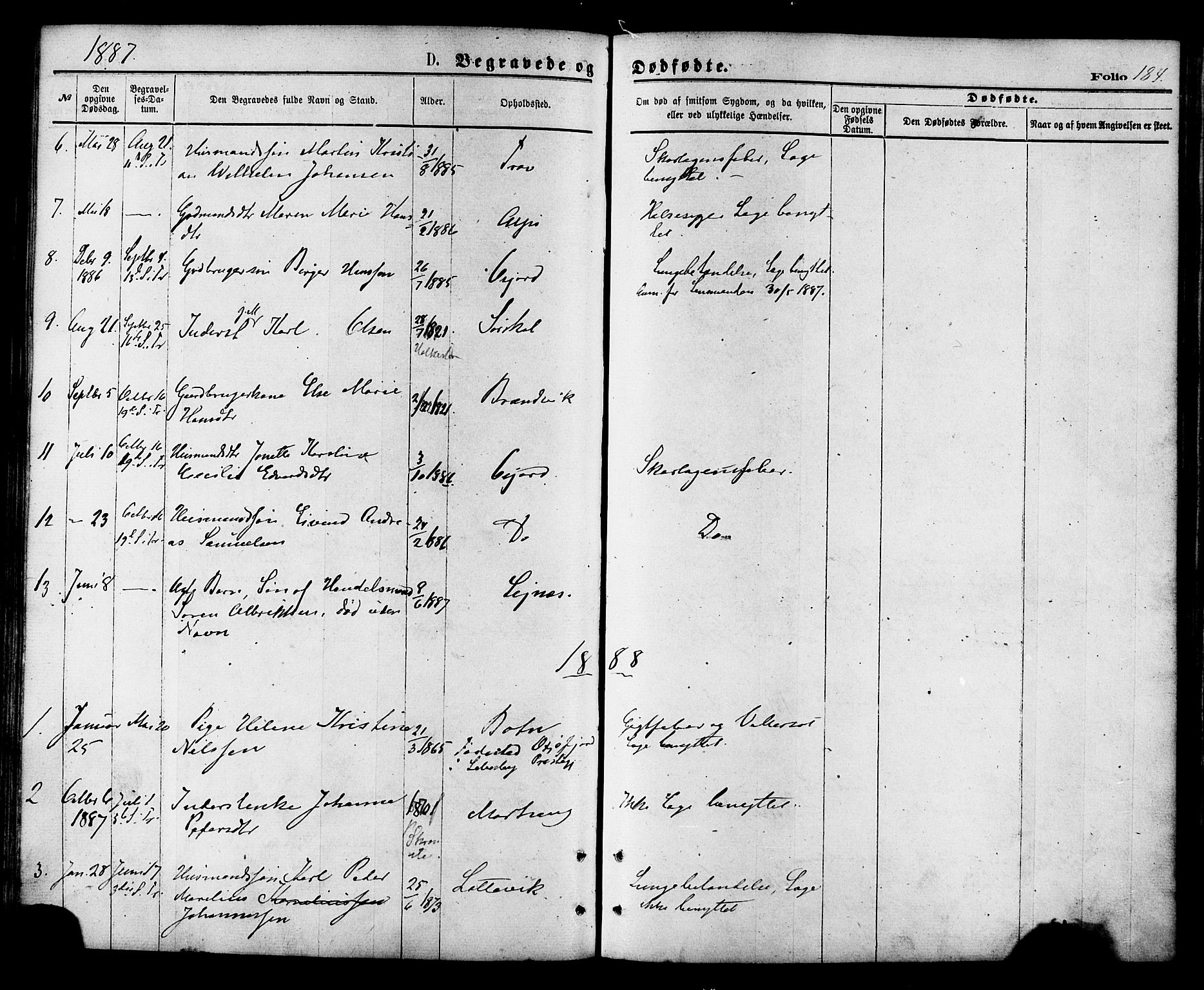 Ministerialprotokoller, klokkerbøker og fødselsregistre - Nordland, AV/SAT-A-1459/857/L0821: Parish register (official) no. 857A01, 1875-1889, p. 184