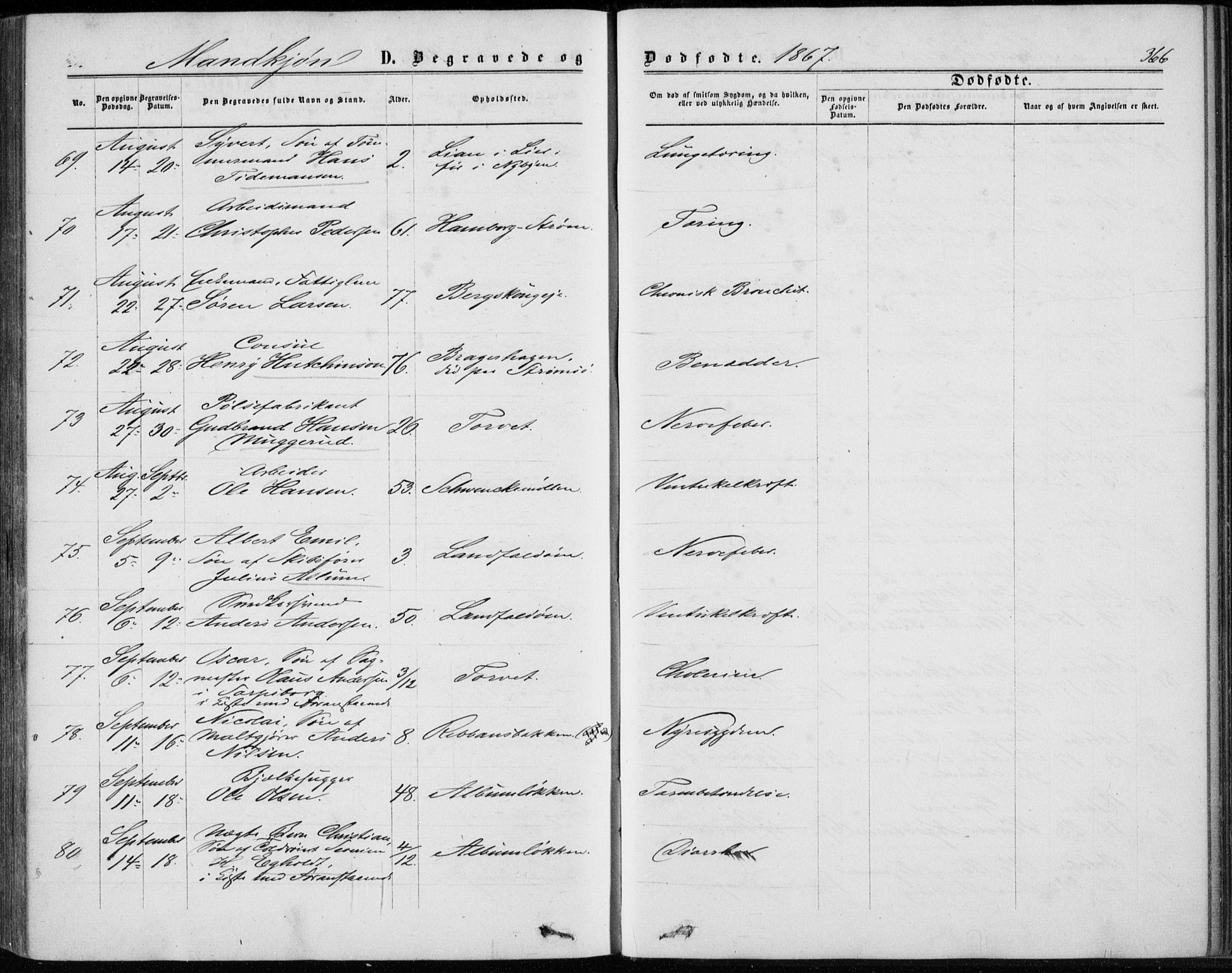 Bragernes kirkebøker, AV/SAKO-A-6/F/Fb/L0003: Parish register (official) no. II 3, 1860-1868, p. 366