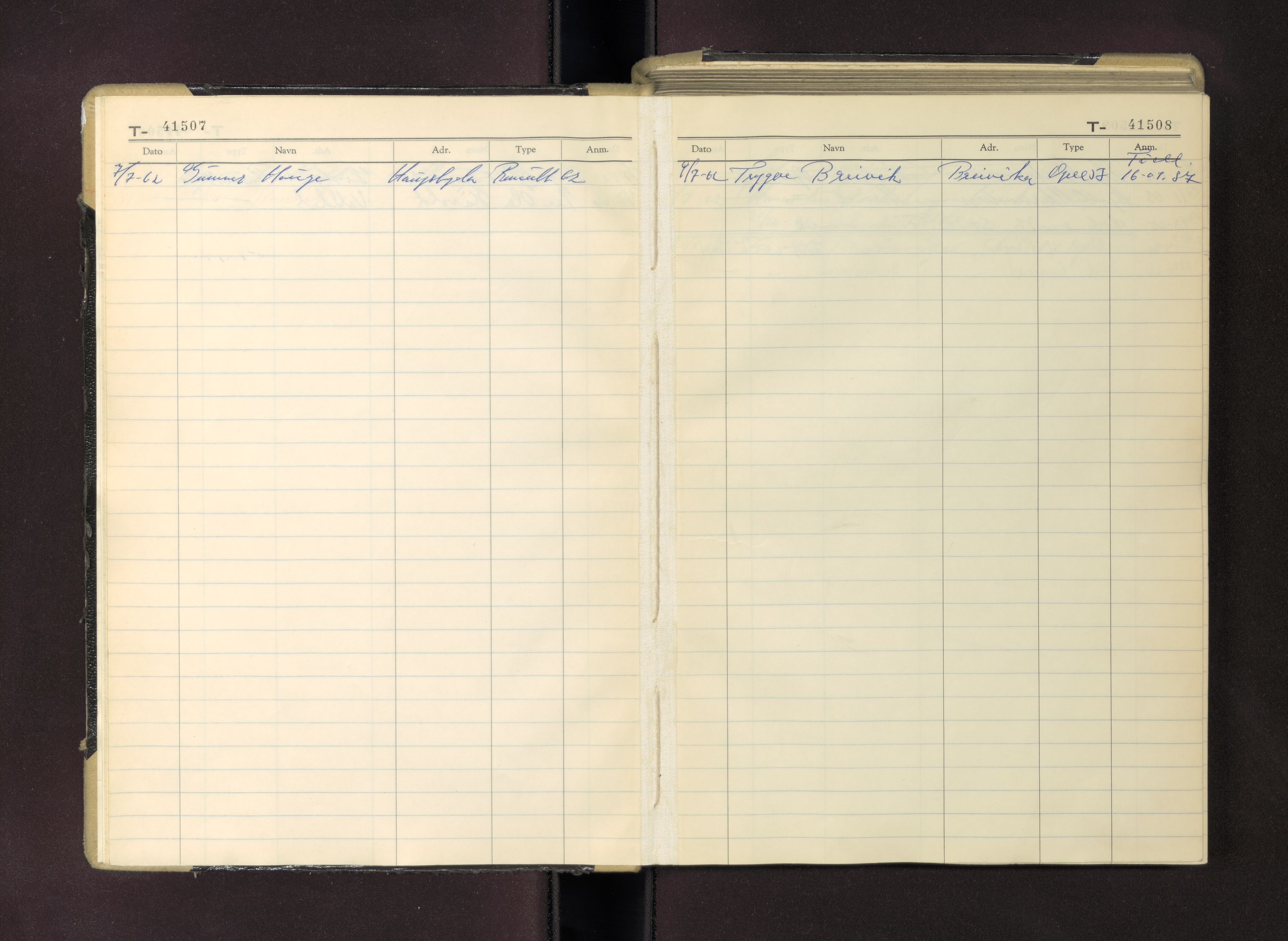 Møre og Romsdal vegkontor - Ålesund trafikkstasjon, AV/SAT-A-4099/F/Fc/L0036: Bilregister; T 41500 - T 41999, 1960-1970