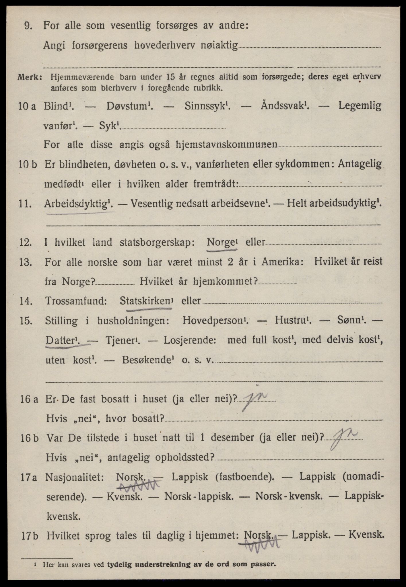 SAT, 1920 census for Strinda, 1920, p. 12923