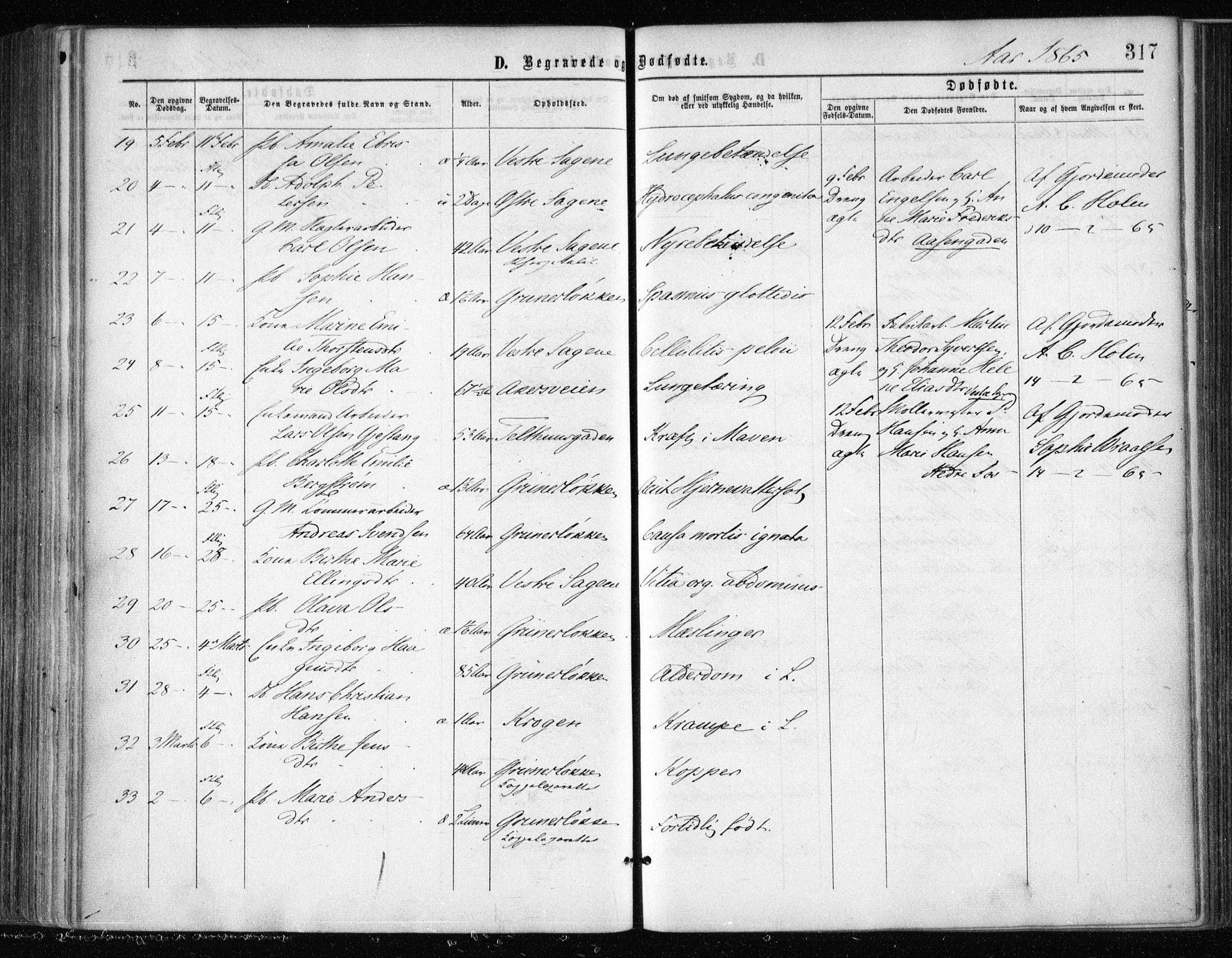 Gamle Aker prestekontor Kirkebøker, SAO/A-10617a/F/L0002: Parish register (official) no. 2, 1864-1872, p. 317