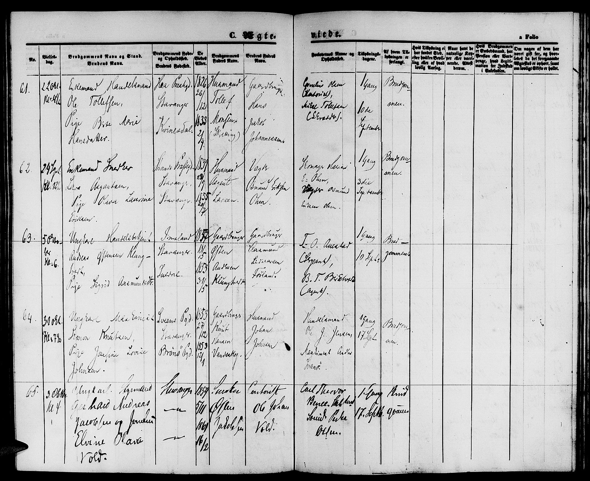 St. Petri sokneprestkontor, AV/SAST-A-101813/001/30/30BB/L0003: Parish register (copy) no. B 3, 1873-1885