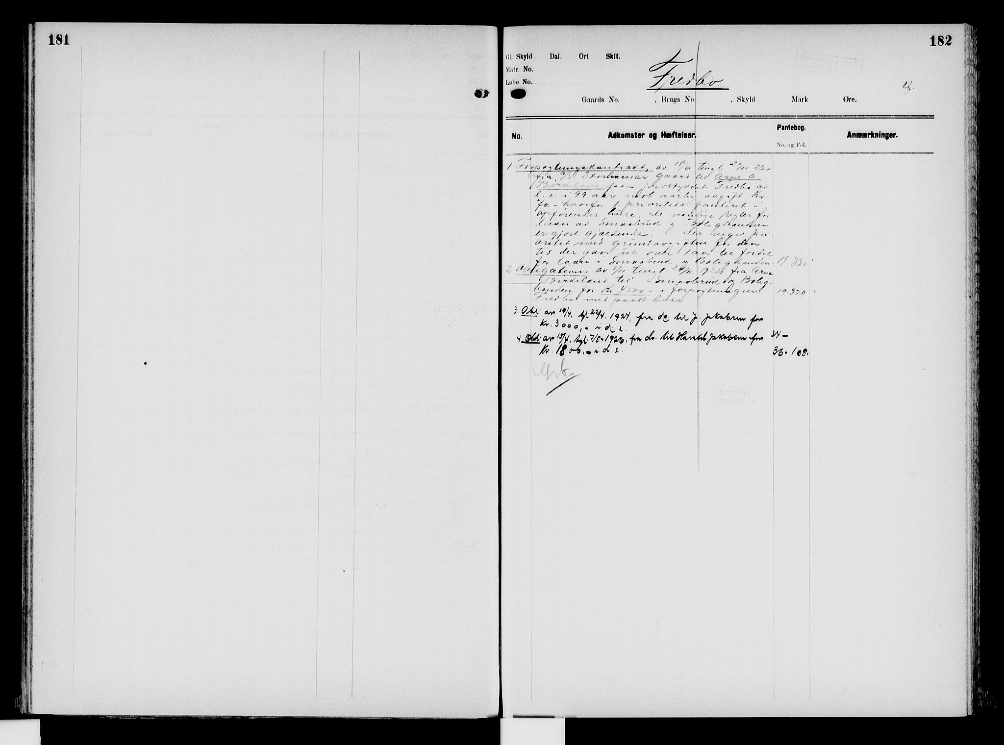 Nord-Hedmark sorenskriveri, SAH/TING-012/H/Ha/Had/Hade/L0008: Mortgage register no. 4.8, 1923-1940, p. 181-182