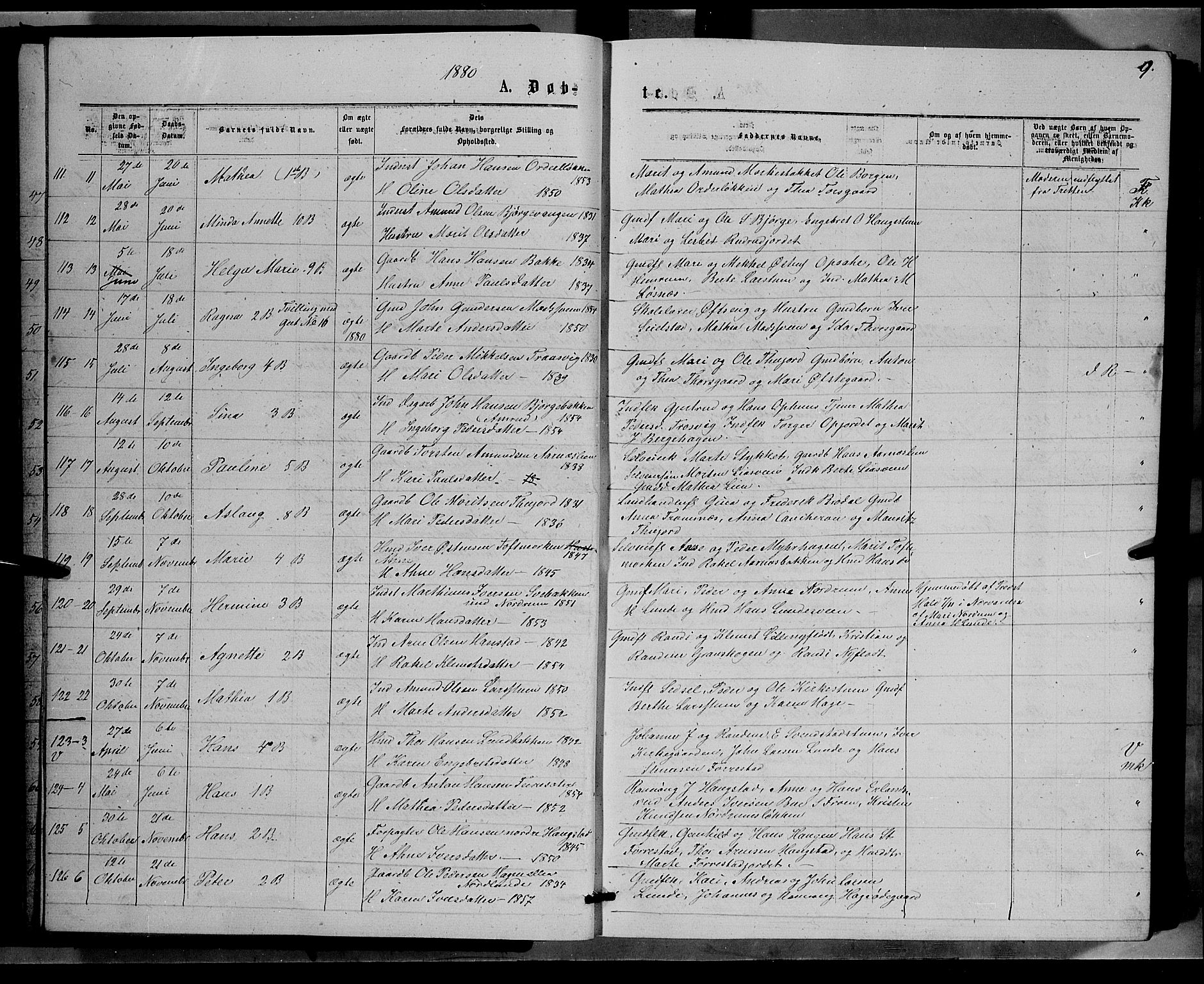 Ringebu prestekontor, AV/SAH-PREST-082/H/Ha/Hab/L0006: Parish register (copy) no. 6, 1880-1898, p. 9