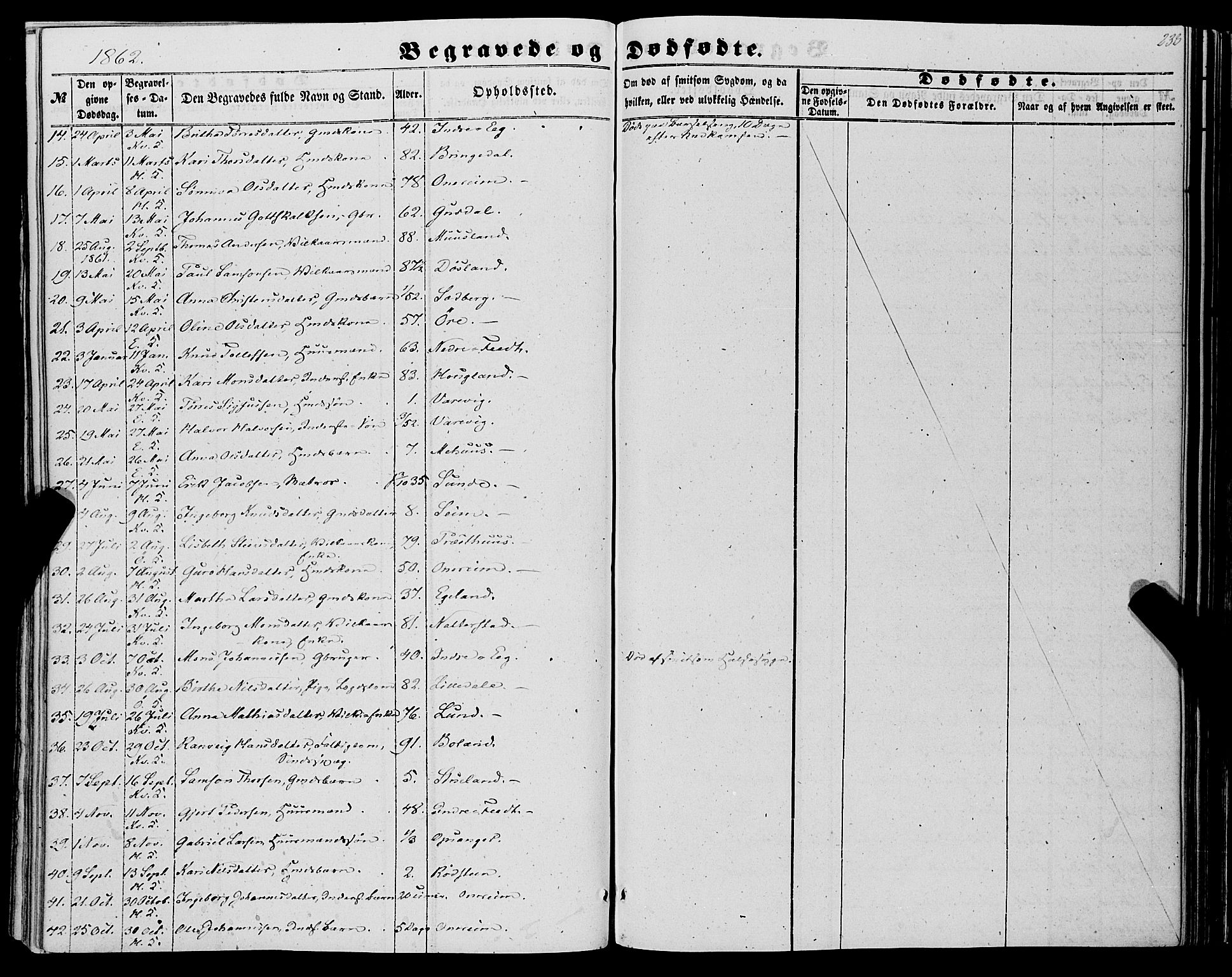 Kvinnherad sokneprestembete, AV/SAB-A-76401/H/Haa: Parish register (official) no. A 8, 1854-1872, p. 238