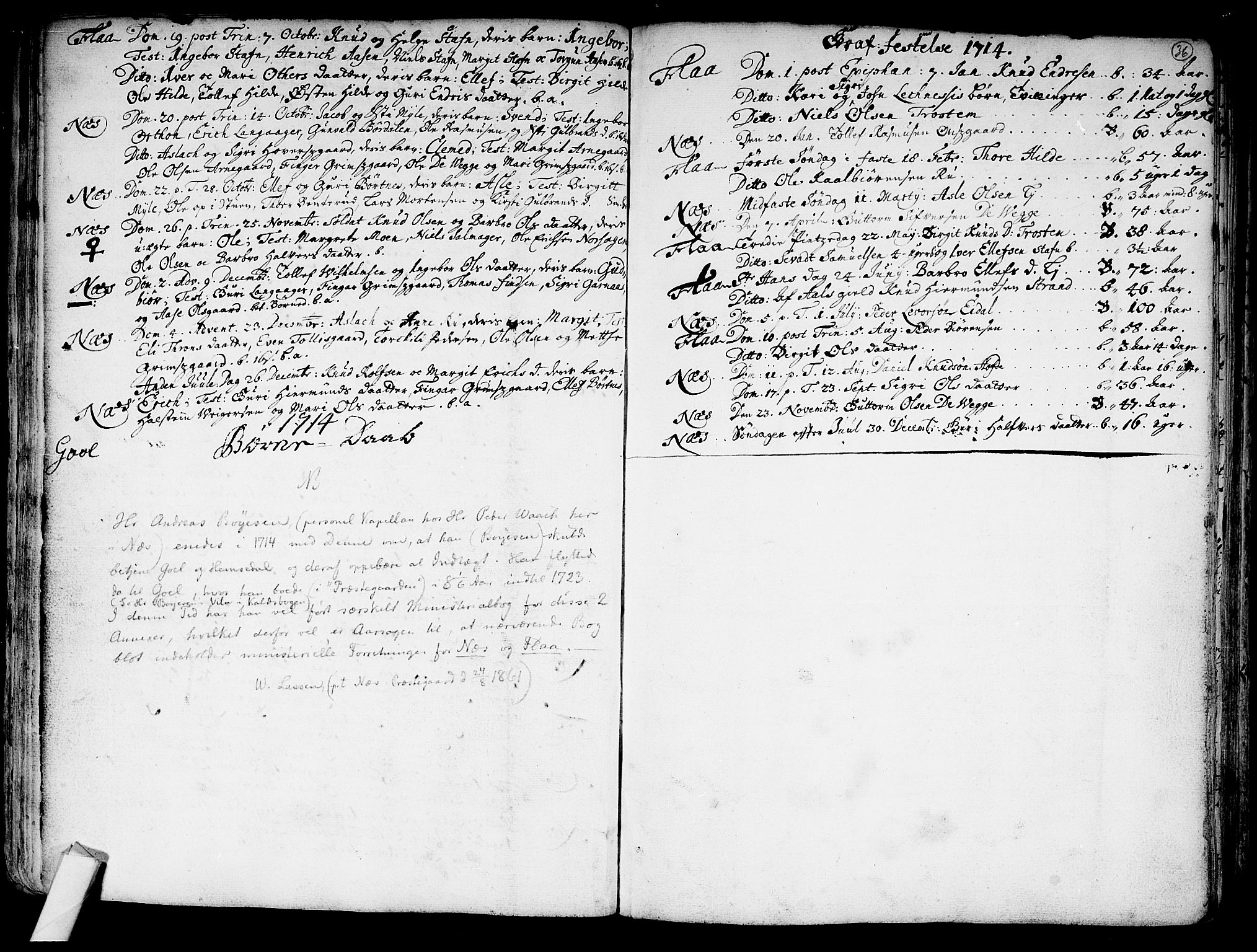Nes kirkebøker, SAKO/A-236/F/Fa/L0002: Parish register (official) no. 2, 1707-1759, p. 36