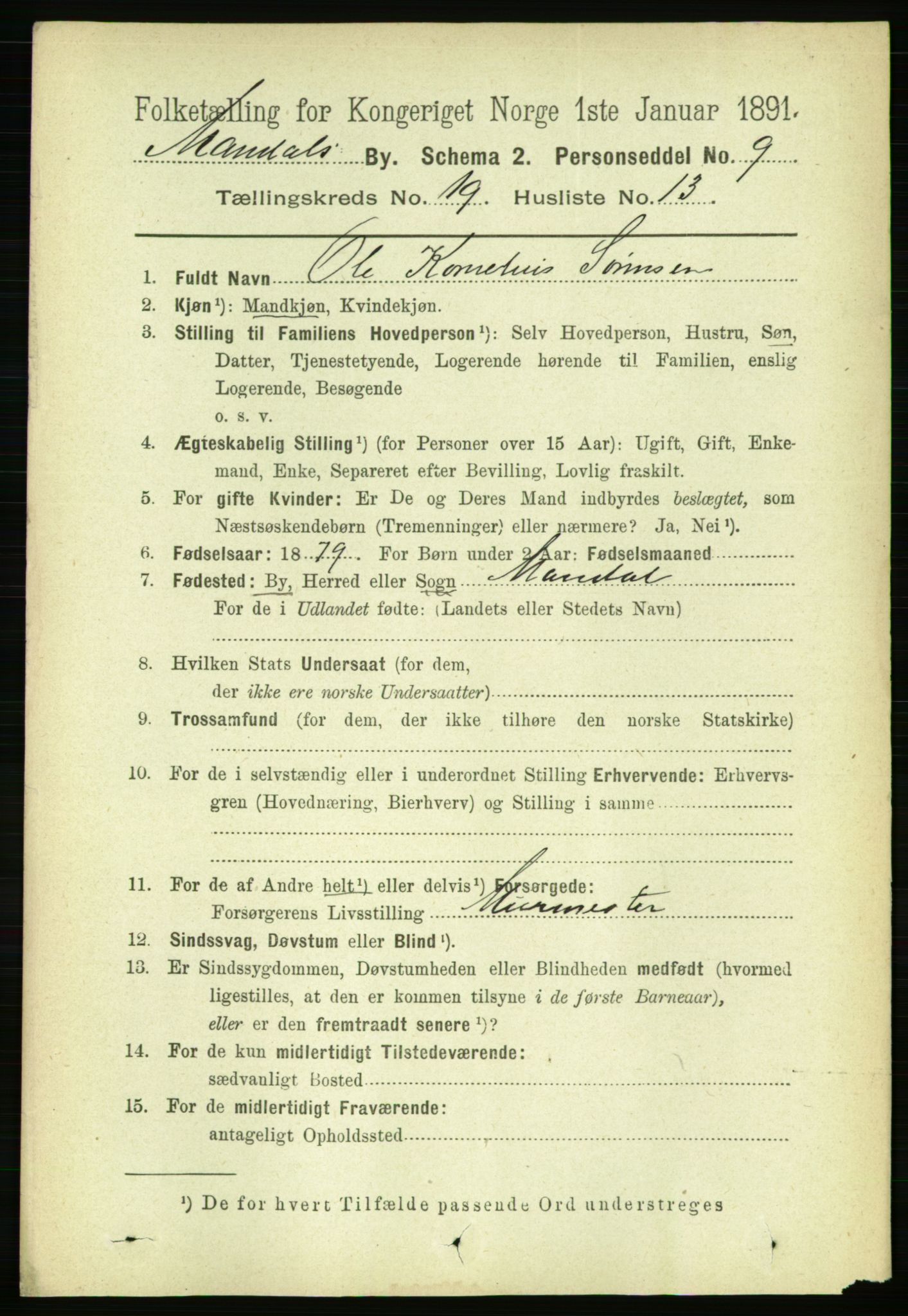 RA, 1891 census for 1002 Mandal, 1891, p. 3890