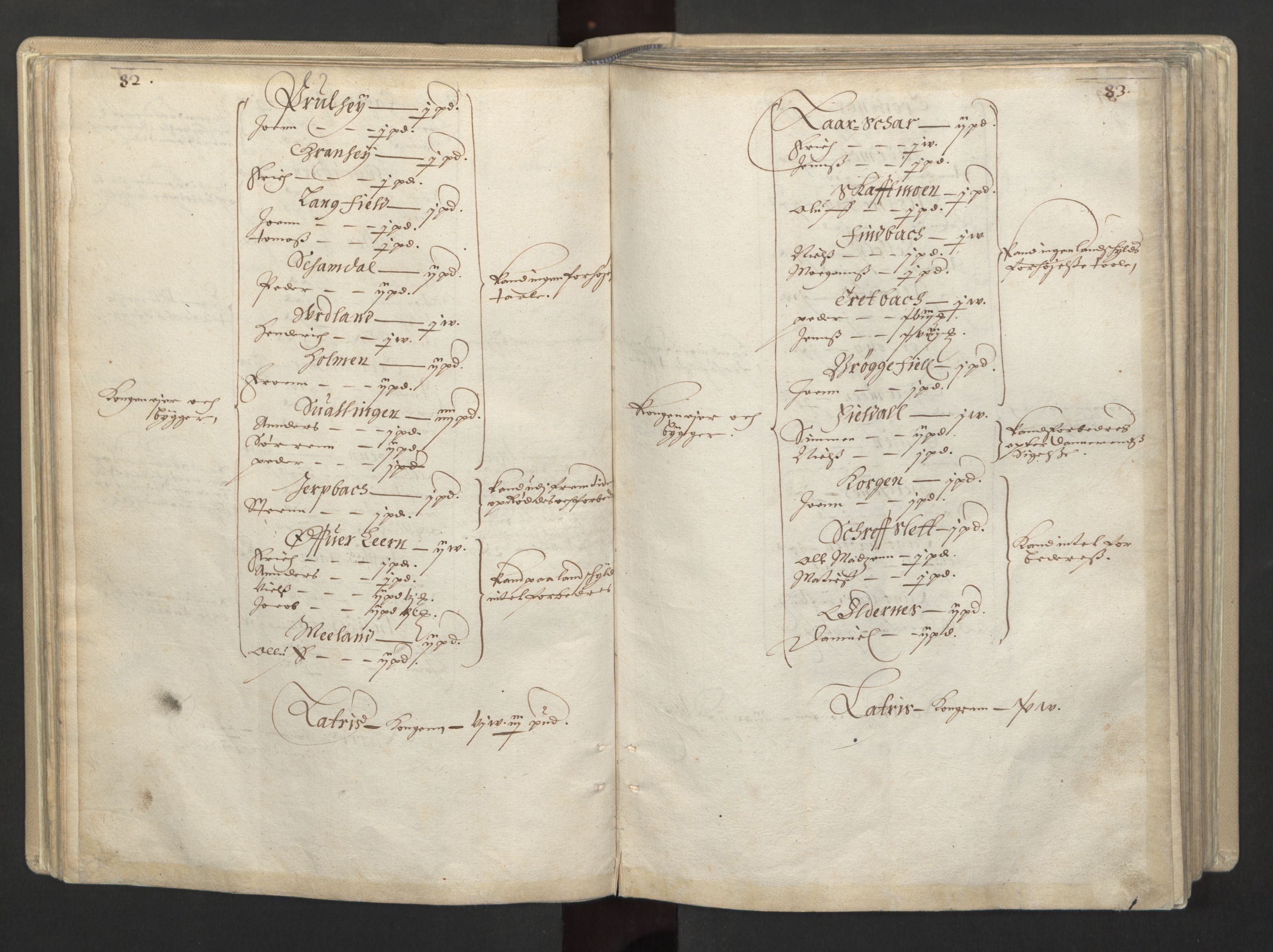 Rentekammeret inntil 1814, Realistisk ordnet avdeling, AV/RA-EA-4070/L/L0030/0001: Nordland lagdømme: / Alminnelig jordebok for Helgeland, Salten, Lofoten, Vesterålen, Andenes og Senja., 1661, p. 82-83