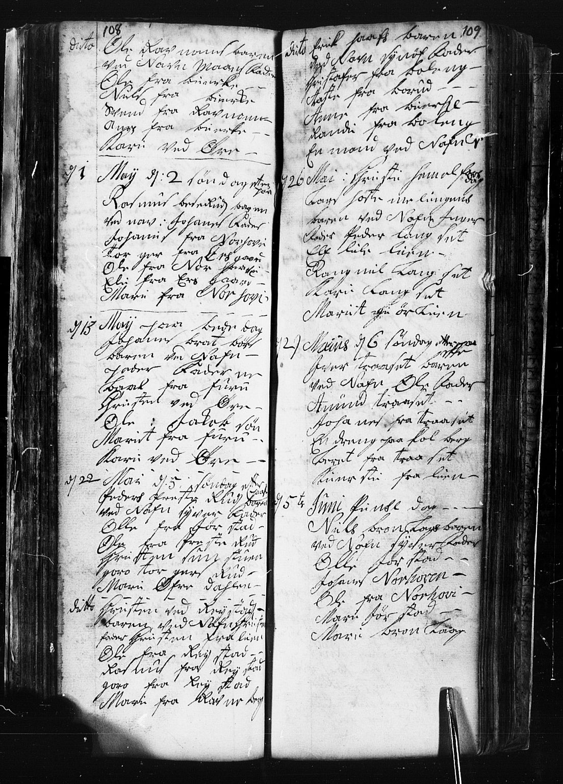 Fåberg prestekontor, AV/SAH-PREST-086/H/Ha/Hab/L0001: Parish register (copy) no. 1, 1727-1767, p. 108-109