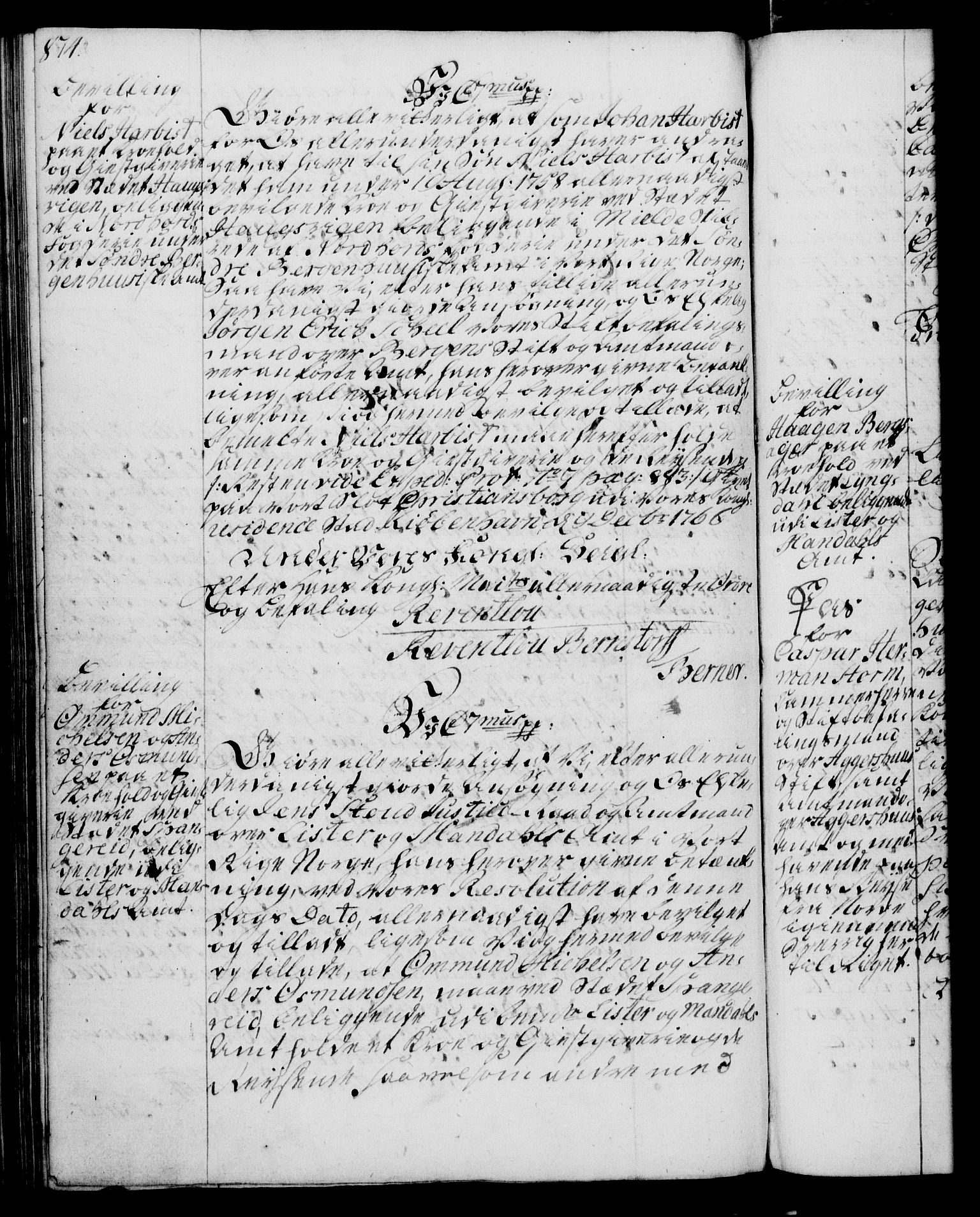 Rentekammeret, Kammerkanselliet, AV/RA-EA-3111/G/Gg/Gga/L0007: Norsk ekspedisjonsprotokoll med register (merket RK 53.7), 1759-1768, p. 874