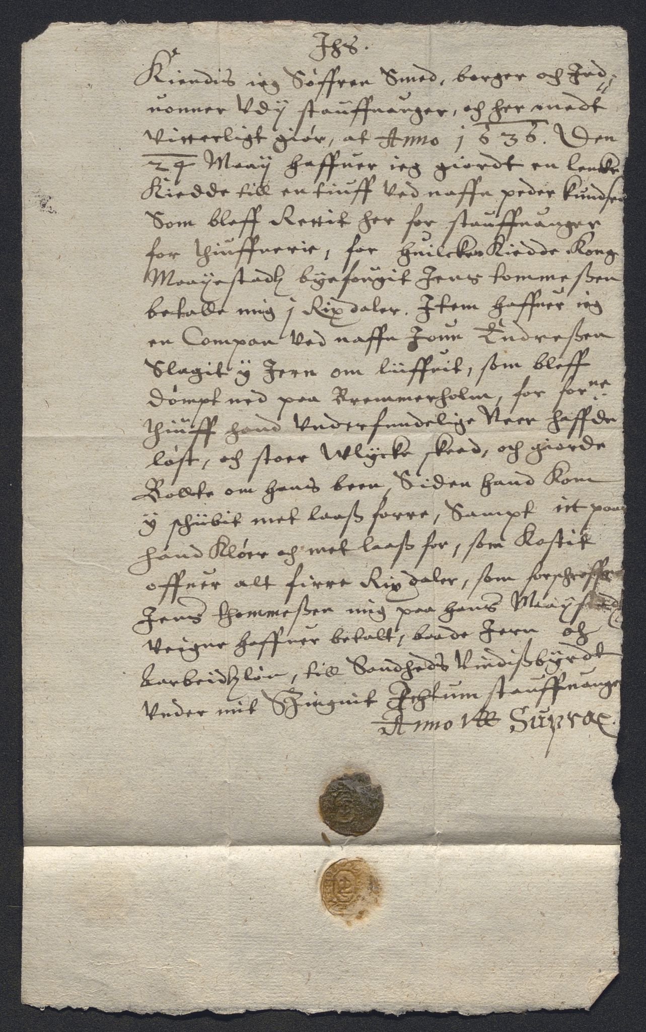 Rentekammeret inntil 1814, Reviderte regnskaper, Byregnskaper, AV/RA-EA-4066/R/Ro/L0298: [O1] By- og kontribusjonsregnskap, 1624-1639, p. 152