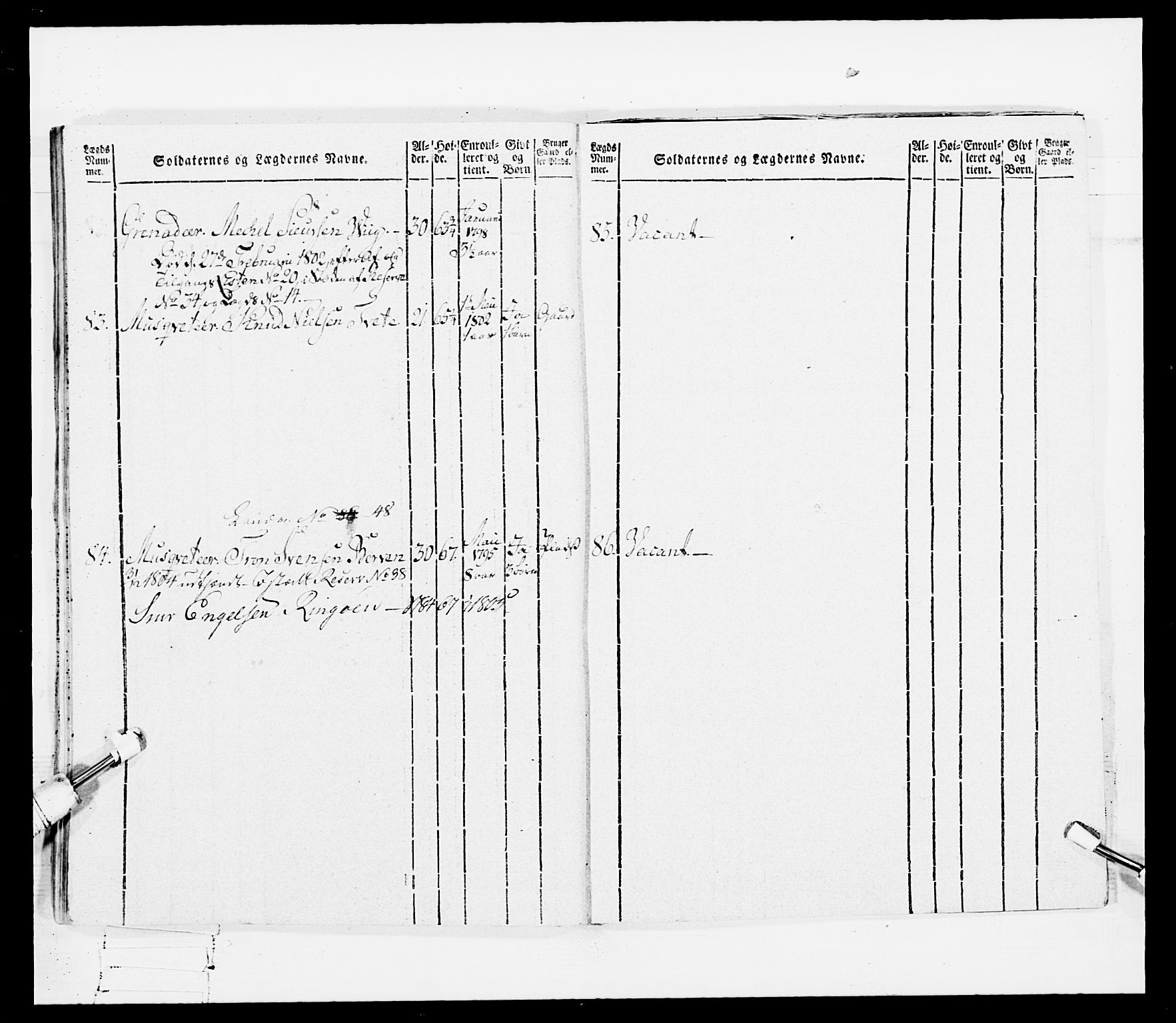 Generalitets- og kommissariatskollegiet, Det kongelige norske kommissariatskollegium, AV/RA-EA-5420/E/Eh/L0097: Bergenhusiske nasjonale infanteriregiment, 1803-1807, p. 119