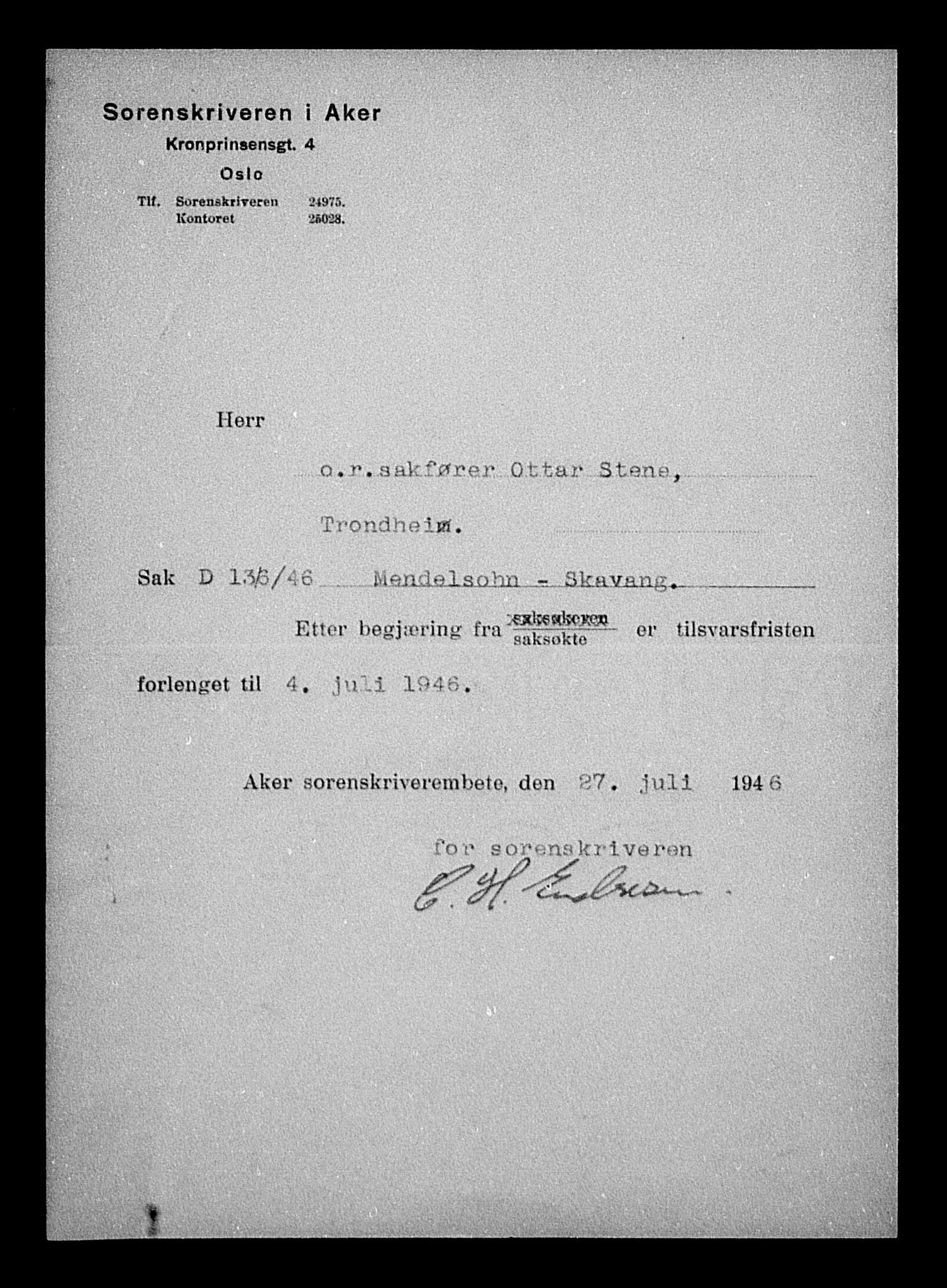 Justisdepartementet, Tilbakeføringskontoret for inndratte formuer, AV/RA-S-1564/H/Hc/Hca/L0909: --, 1945-1947, p. 82
