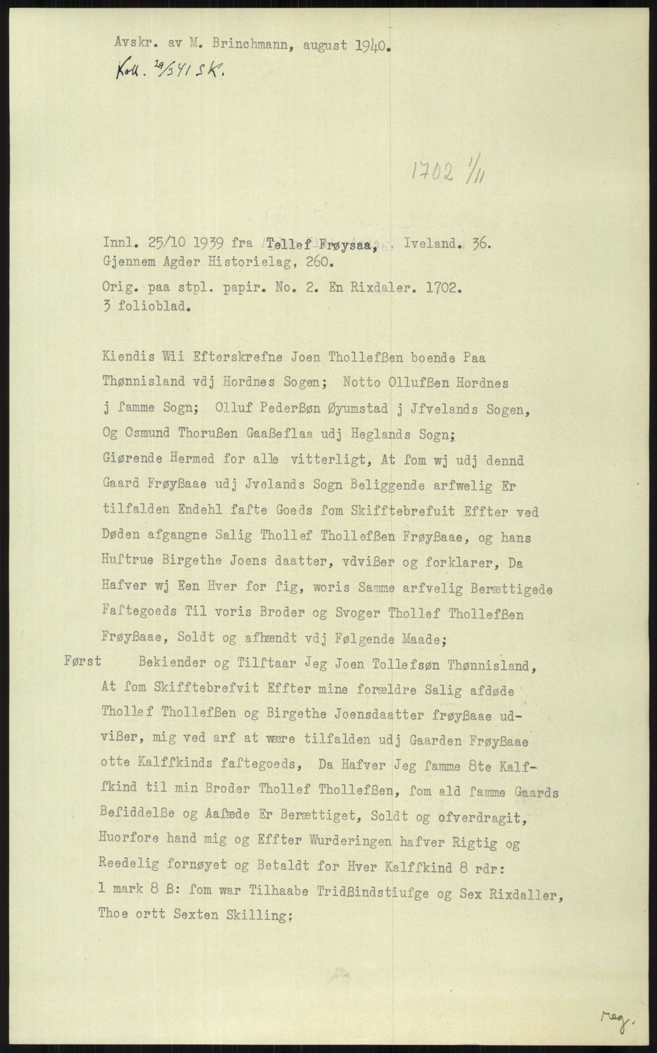 Samlinger til kildeutgivelse, Diplomavskriftsamlingen, AV/RA-EA-4053/H/Ha, p. 2331