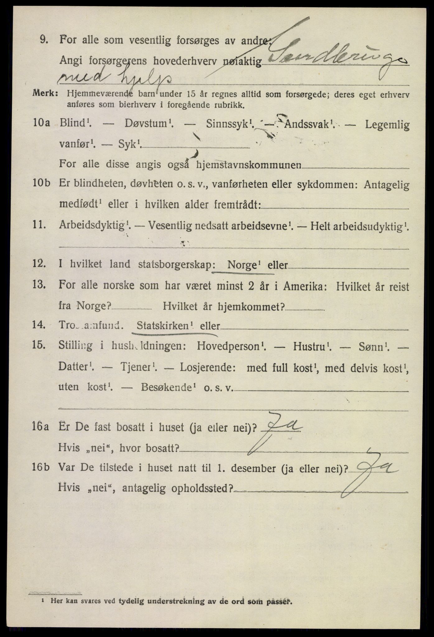 SAKO, 1920 census for Bø (Telemark), 1920, p. 2809