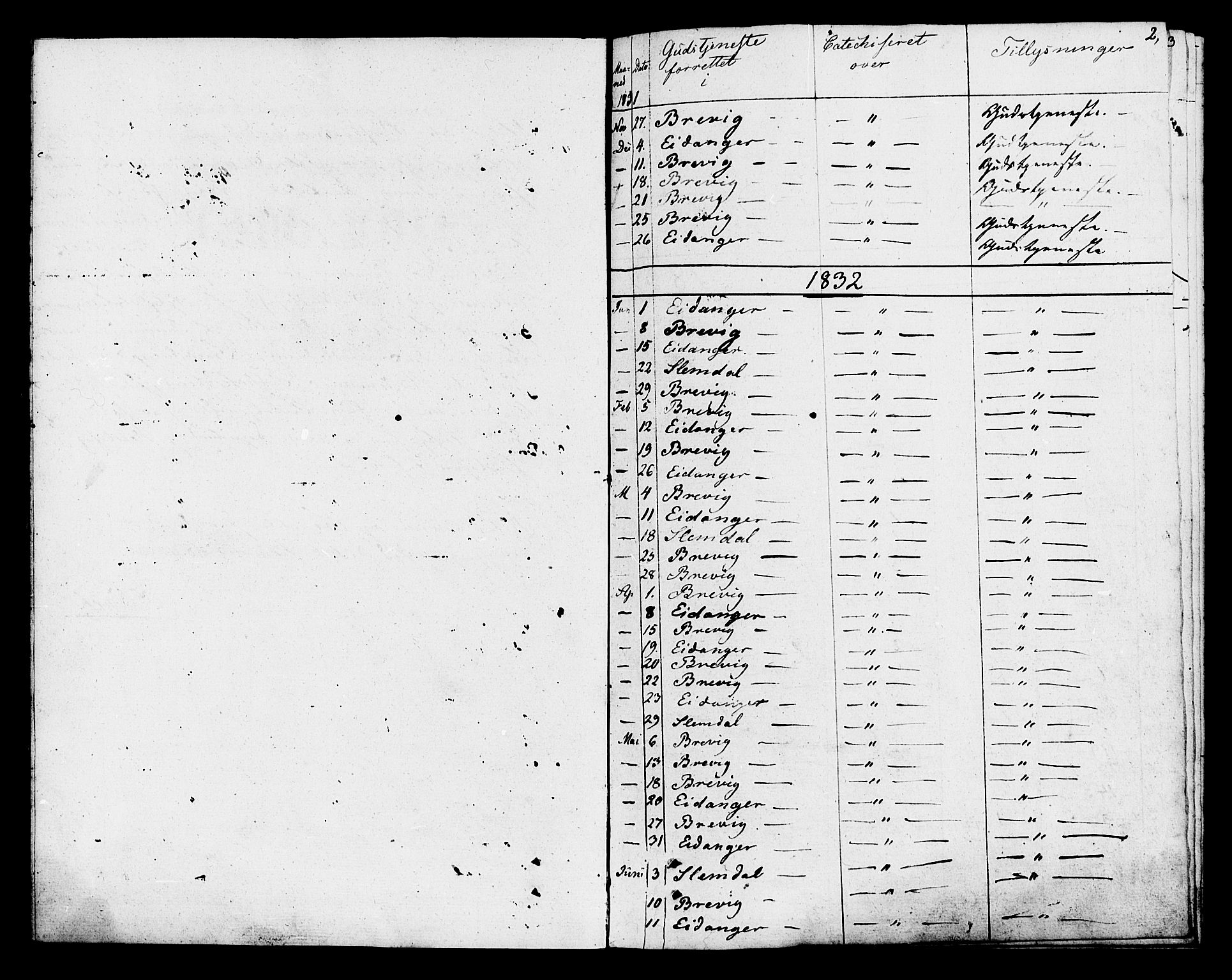 Eidanger kirkebøker, SAKO/A-261/F/Fa/L0009: Parish register (official) no. 9, 1831-1849, p. 2