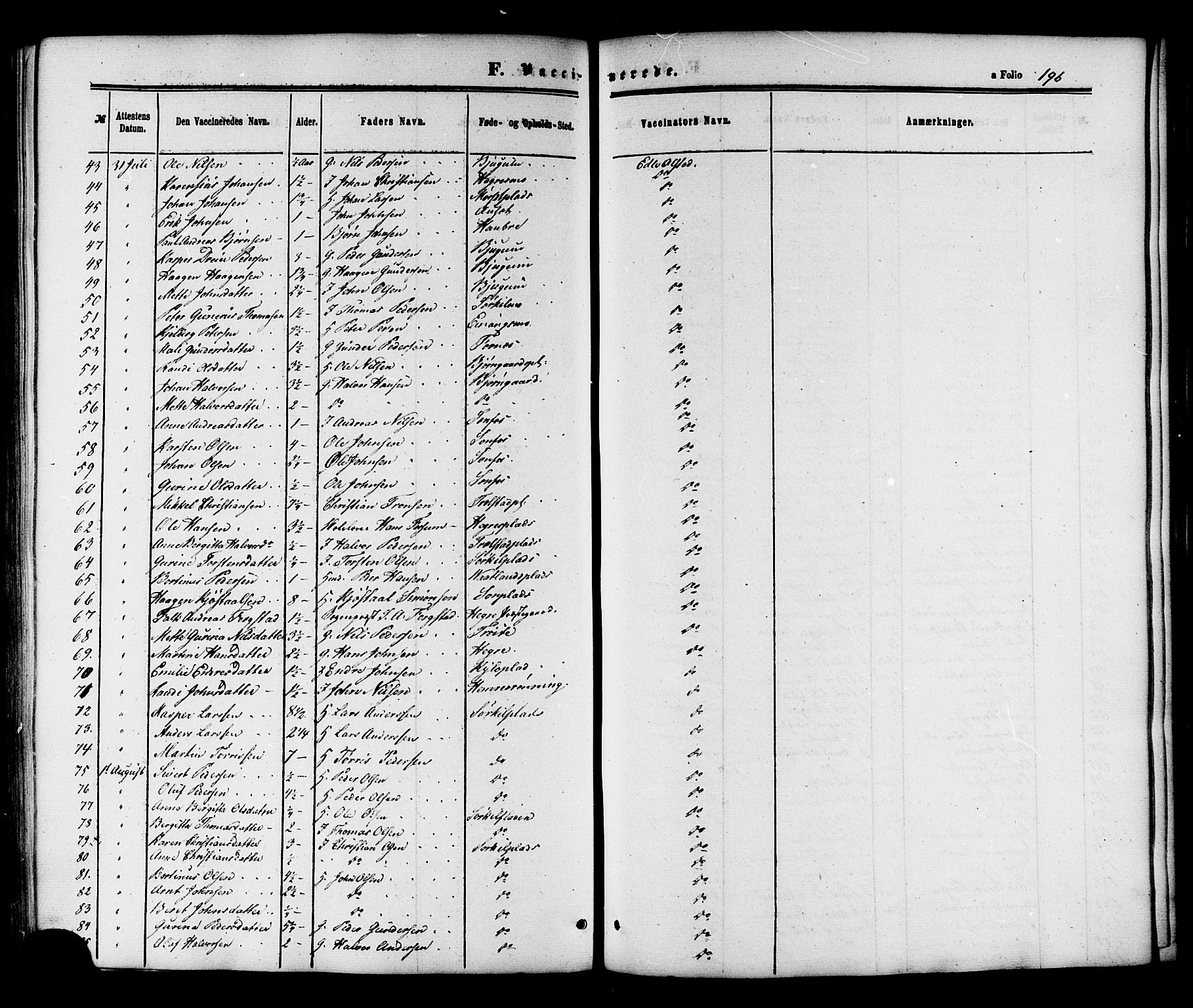 Ministerialprotokoller, klokkerbøker og fødselsregistre - Nord-Trøndelag, SAT/A-1458/703/L0029: Parish register (official) no. 703A02, 1863-1879, p. 196