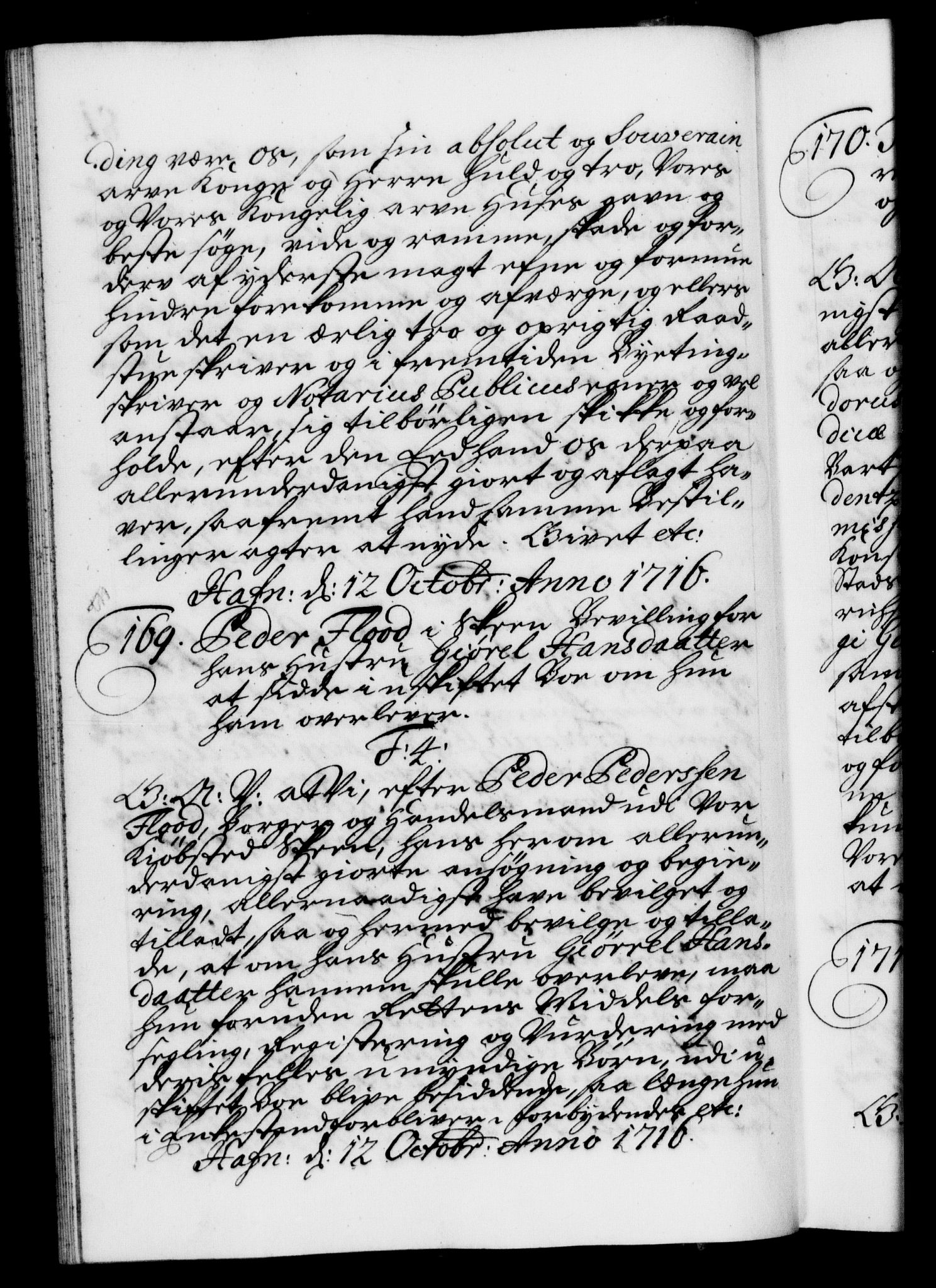 Danske Kanselli 1572-1799, AV/RA-EA-3023/F/Fc/Fca/Fcaa/L0022: Norske registre, 1716-1719, p. 81b