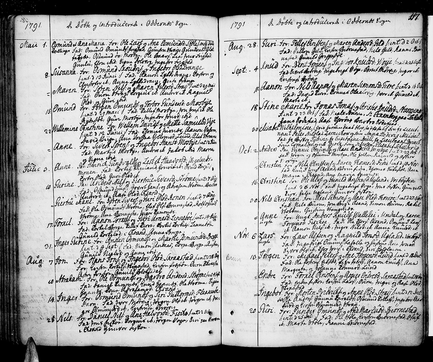 Oddernes sokneprestkontor, SAK/1111-0033/F/Fa/Faa/L0004: Parish register (official) no. A 4, 1764-1820, p. 117
