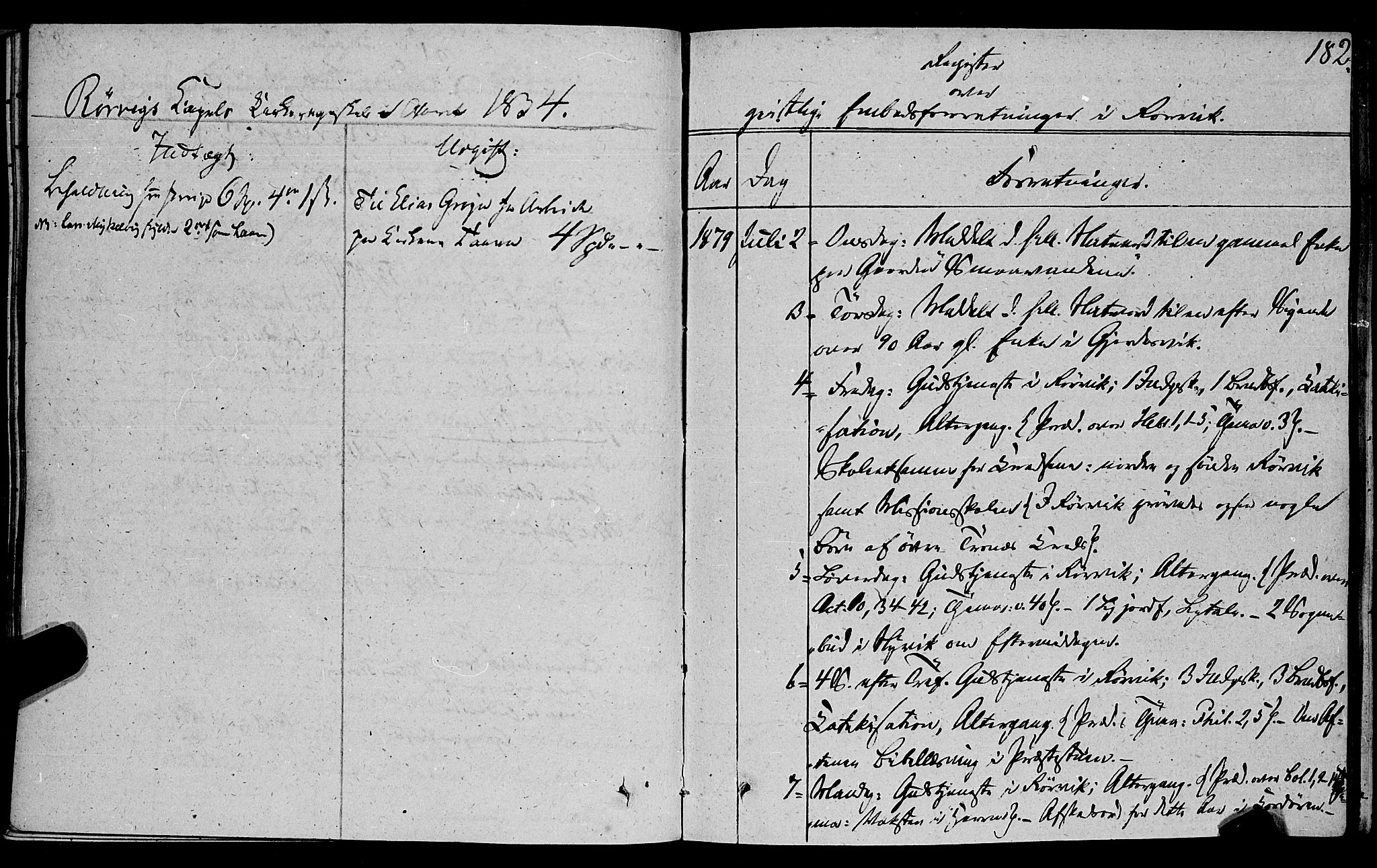 Ministerialprotokoller, klokkerbøker og fødselsregistre - Nord-Trøndelag, SAT/A-1458/762/L0538: Parish register (official) no. 762A02 /1, 1833-1879, p. 182