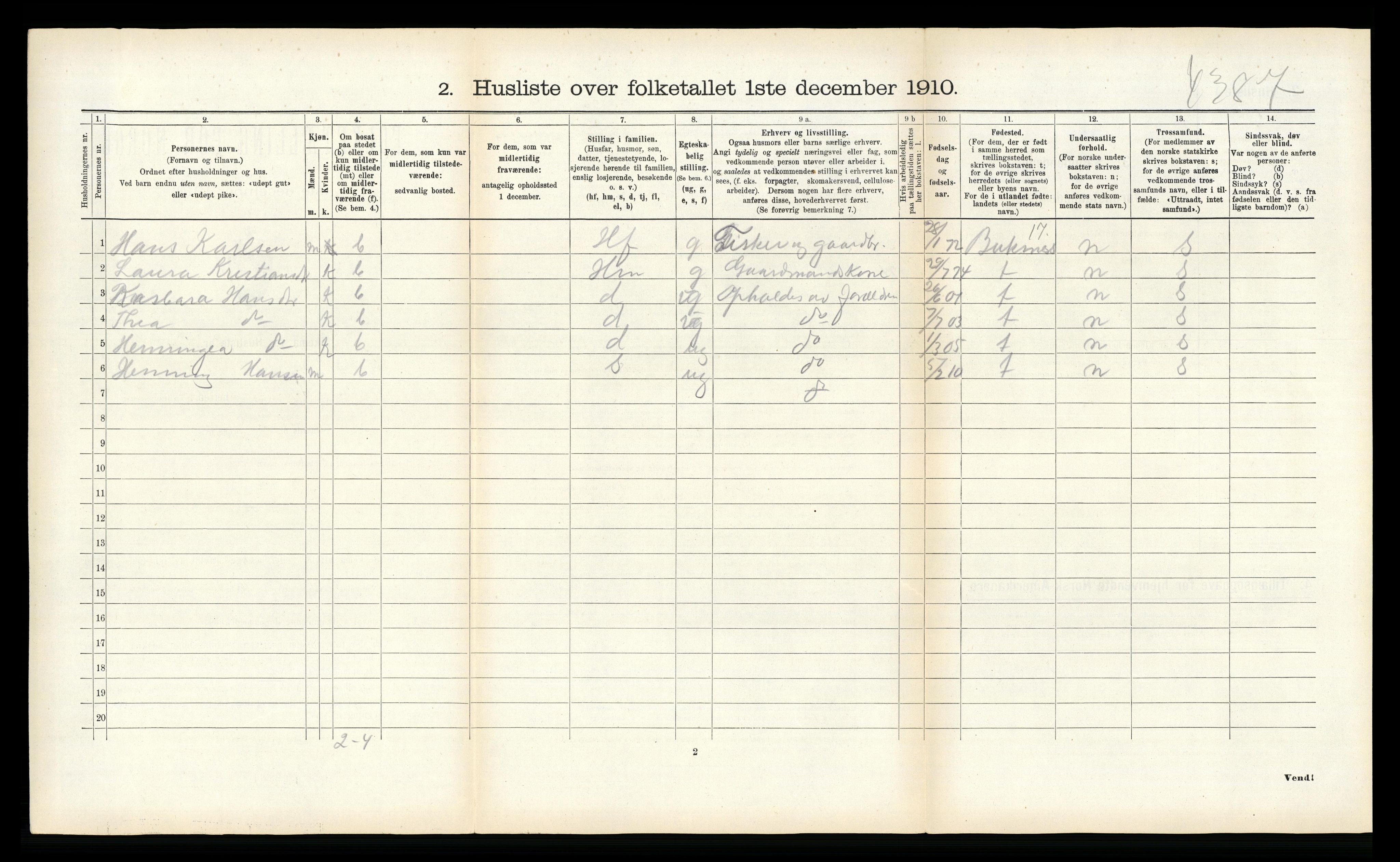 RA, 1910 census for Borge, 1910, p. 250