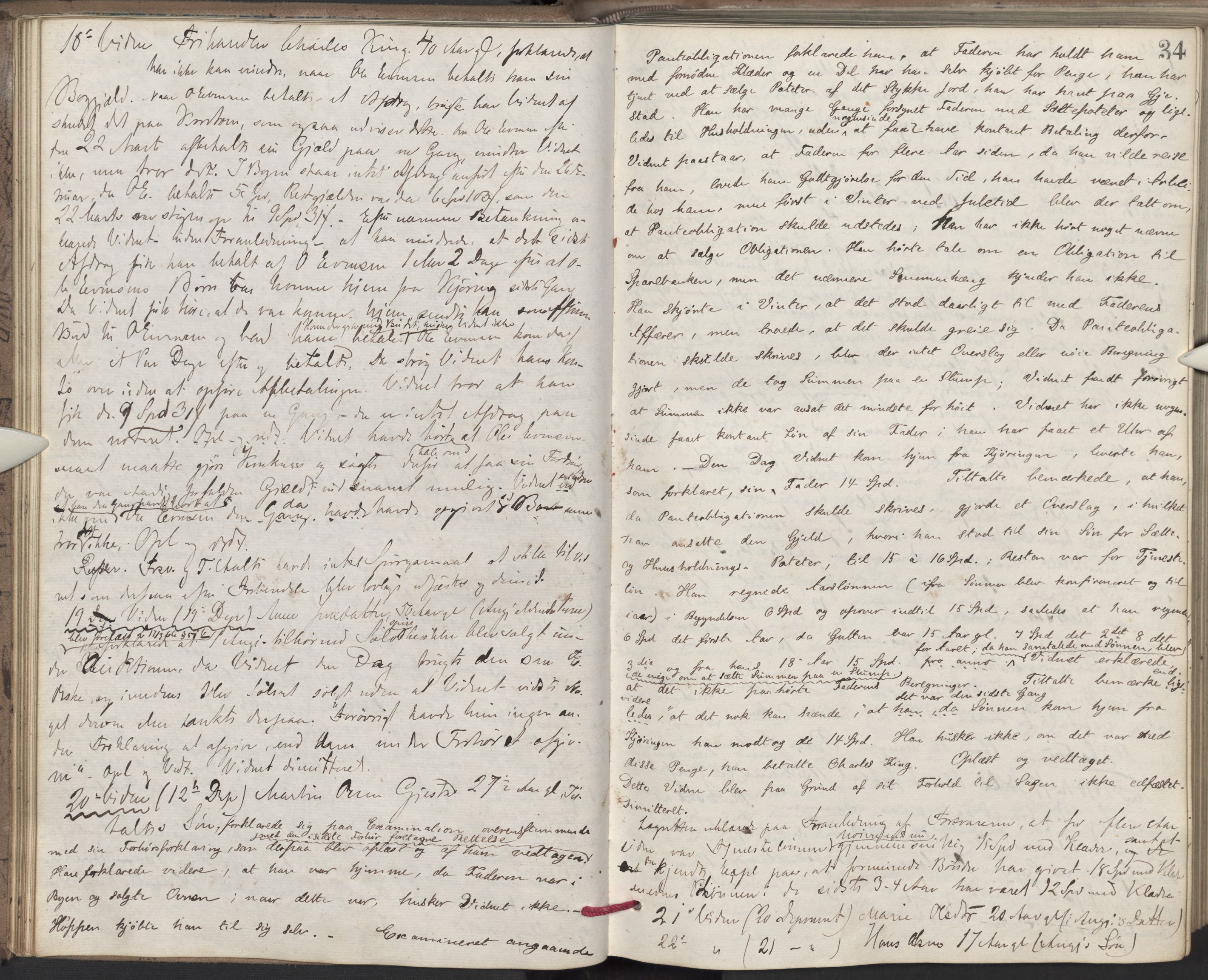 Nes tingrett, AV/SAO-A-10548/F/Fc/Fcb/L0007: Ekstrarettsprotokoll "Q", 1870-1874, p. 33b-34a