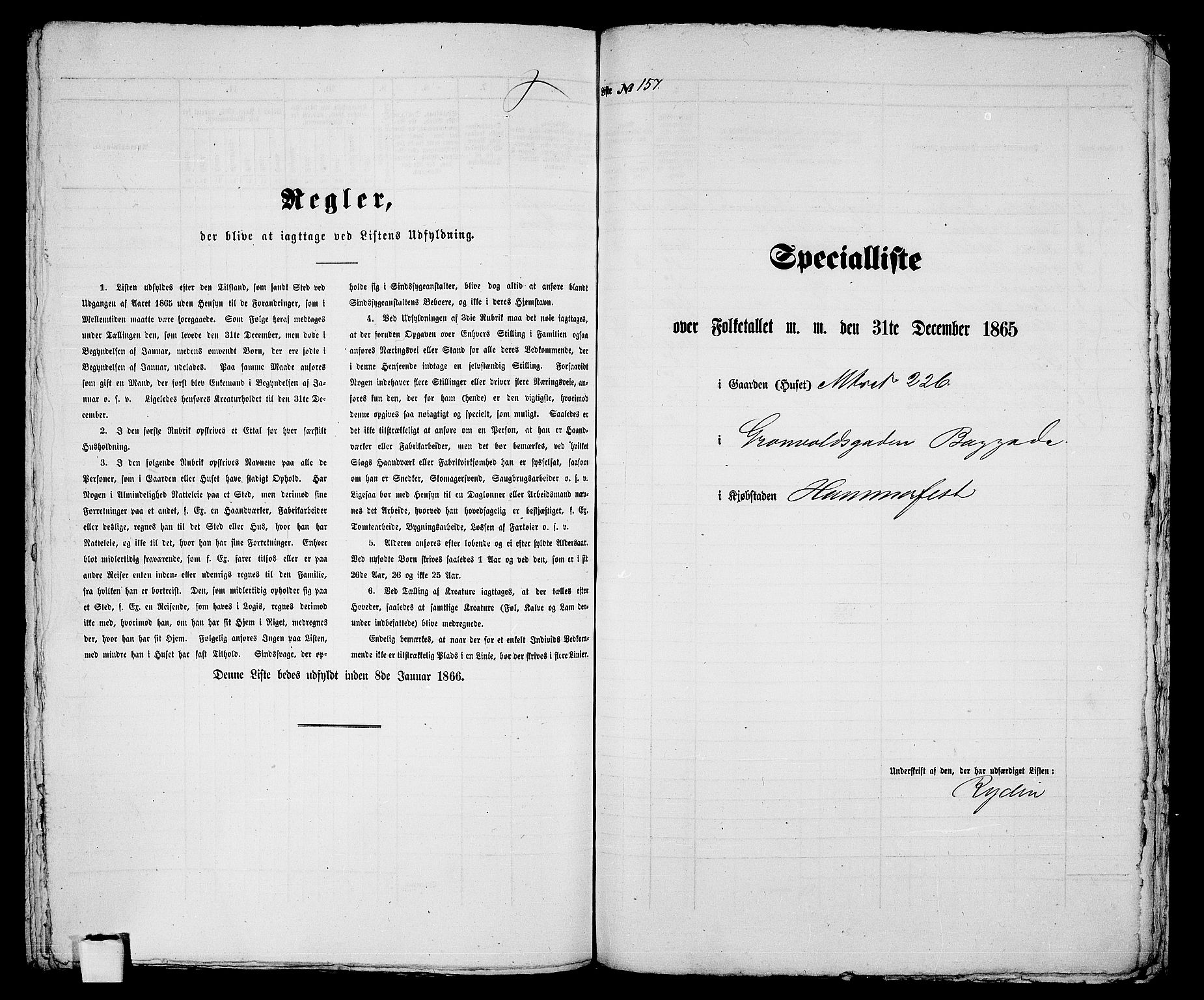 RA, 1865 census for Hammerfest/Hammerfest, 1865, p. 322