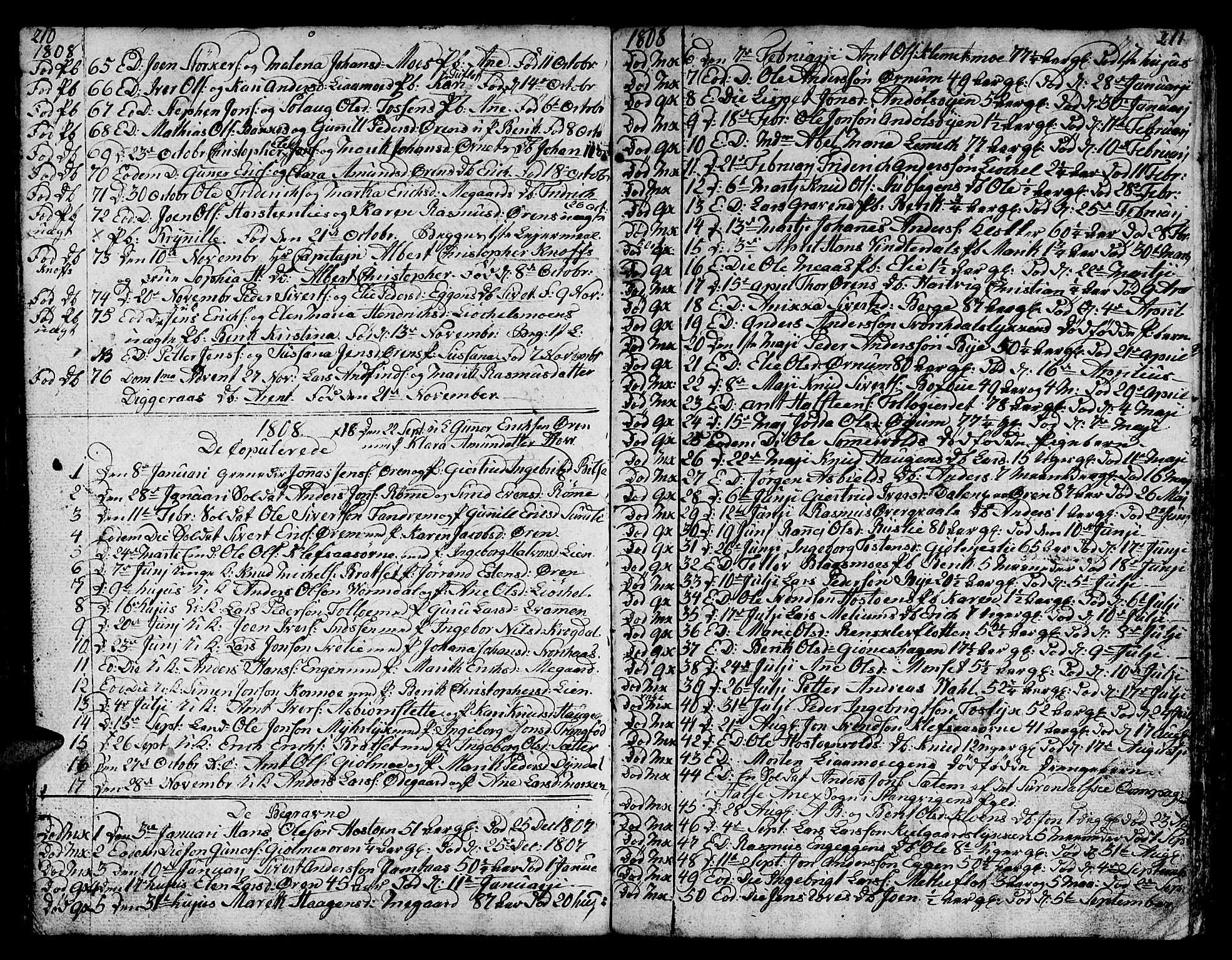 Ministerialprotokoller, klokkerbøker og fødselsregistre - Sør-Trøndelag, SAT/A-1456/668/L0815: Parish register (copy) no. 668C04, 1791-1815, p. 210-211