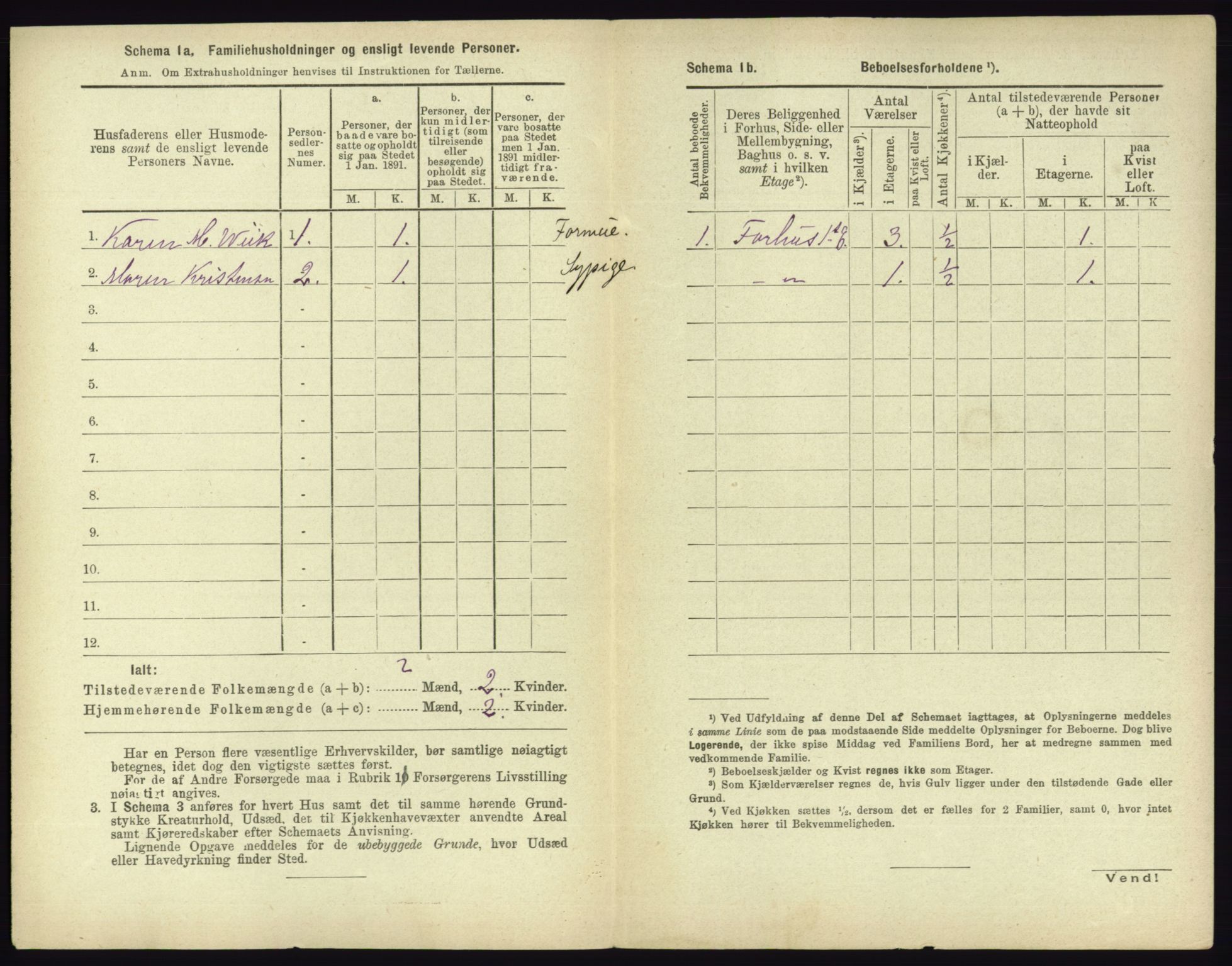 RA, 1891 census for 0703 Horten, 1891, p. 460