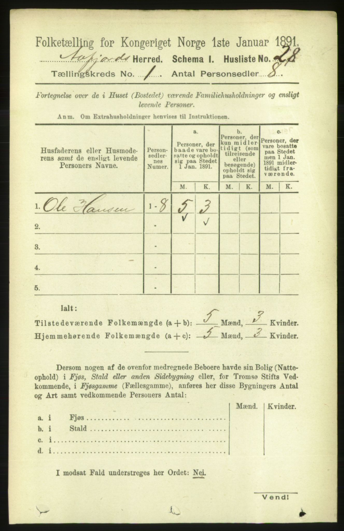 RA, 1891 census for 1630 Åfjord, 1891, p. 64