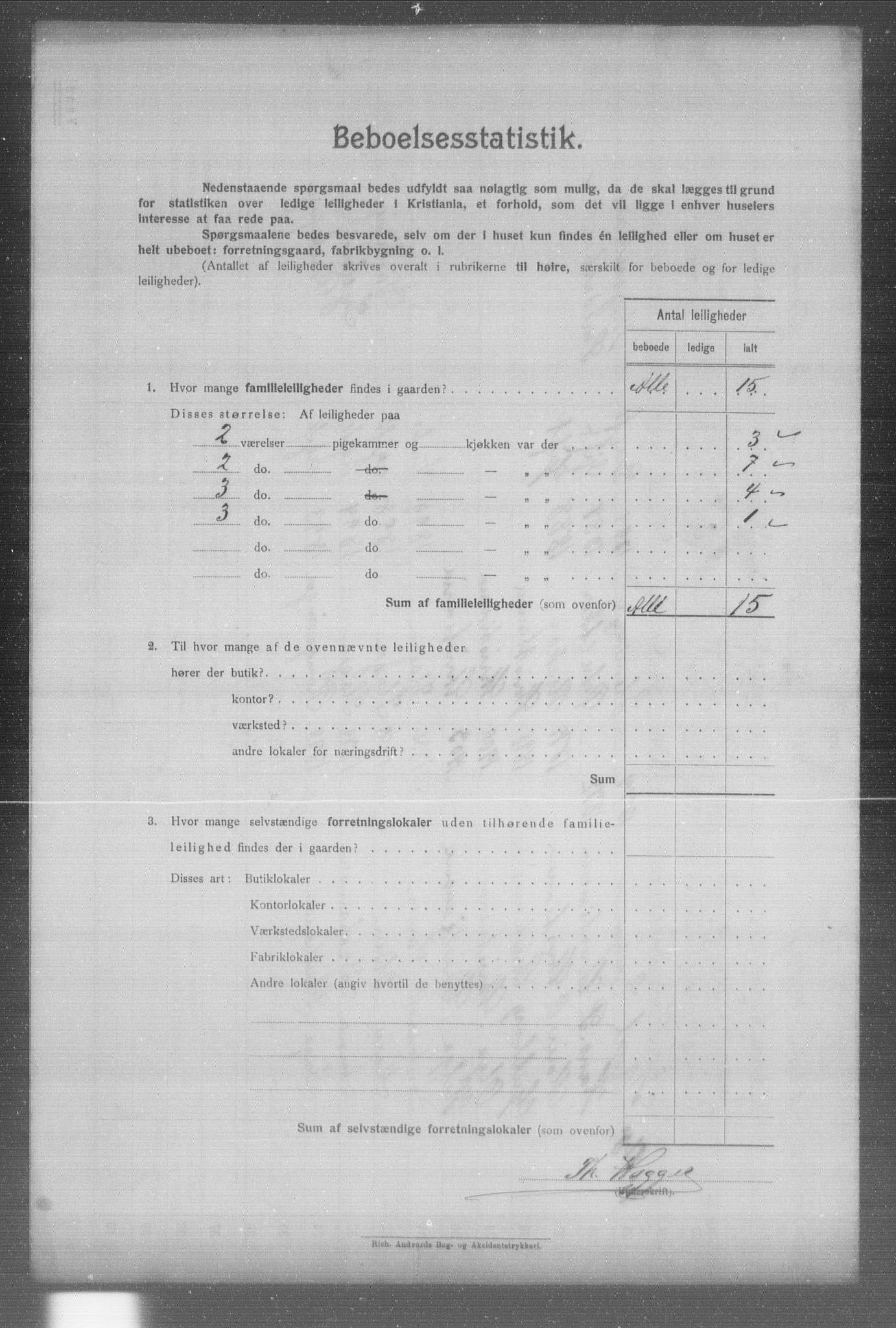 OBA, Municipal Census 1904 for Kristiania, 1904, p. 3769