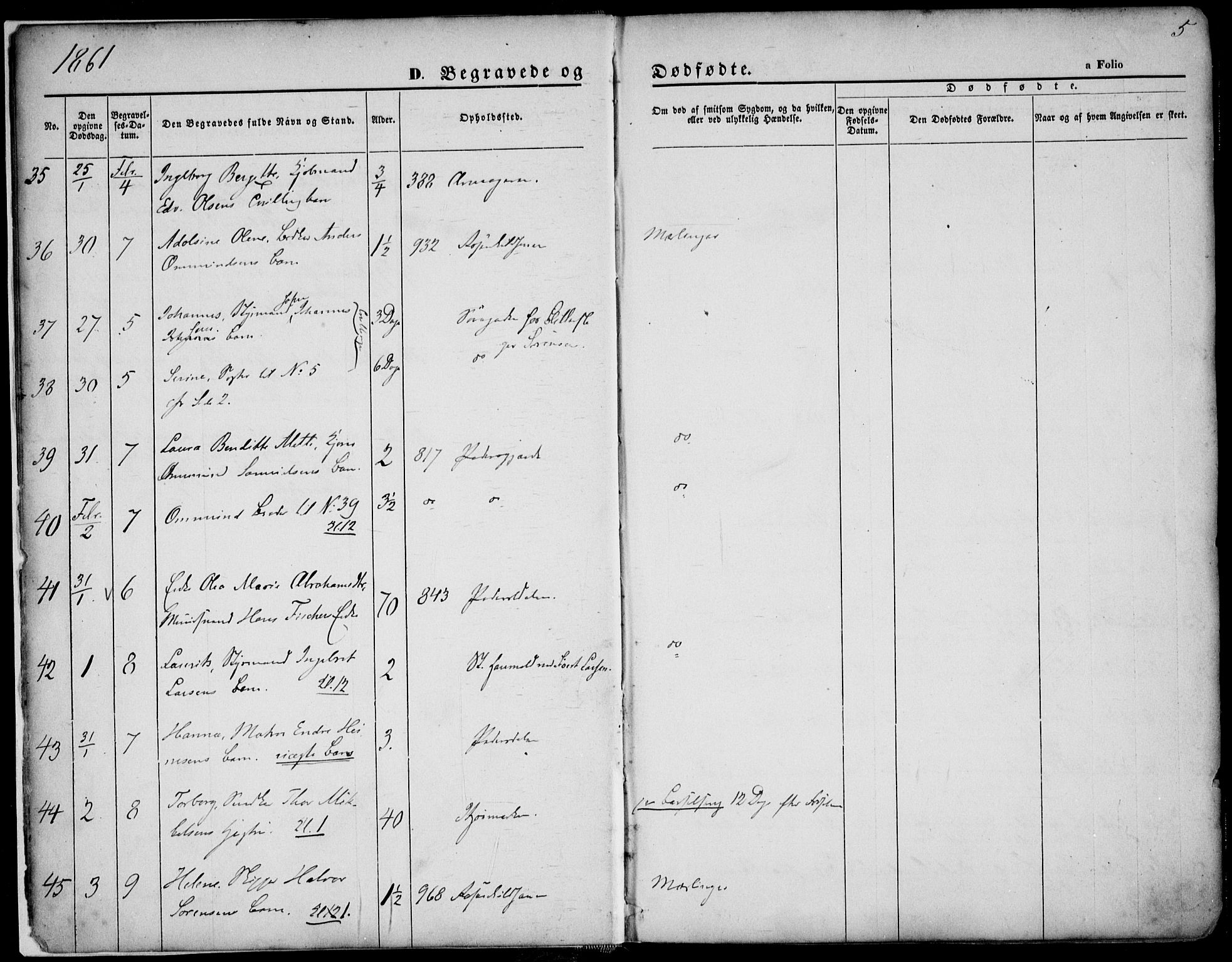 St. Petri sokneprestkontor, AV/SAST-A-101813/001/30/30BA/L0003: Parish register (official) no. A 3, 1861-1872, p. 5