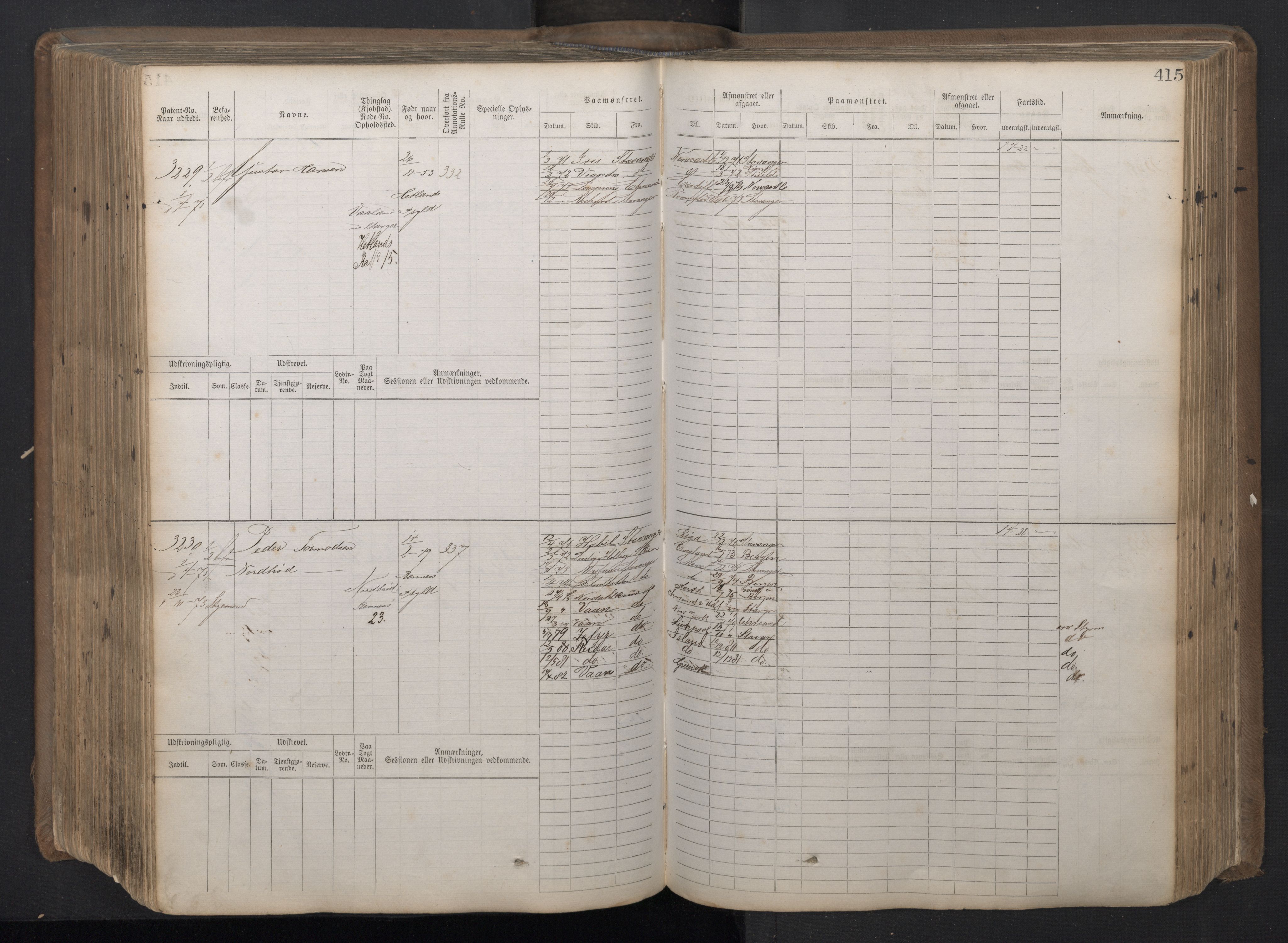 Stavanger sjømannskontor, AV/SAST-A-102006/F/Fb/Fbb/L0018: Sjøfartshovedrulle patnentnr. 2402-3602 (dublett), 1869, p. 419