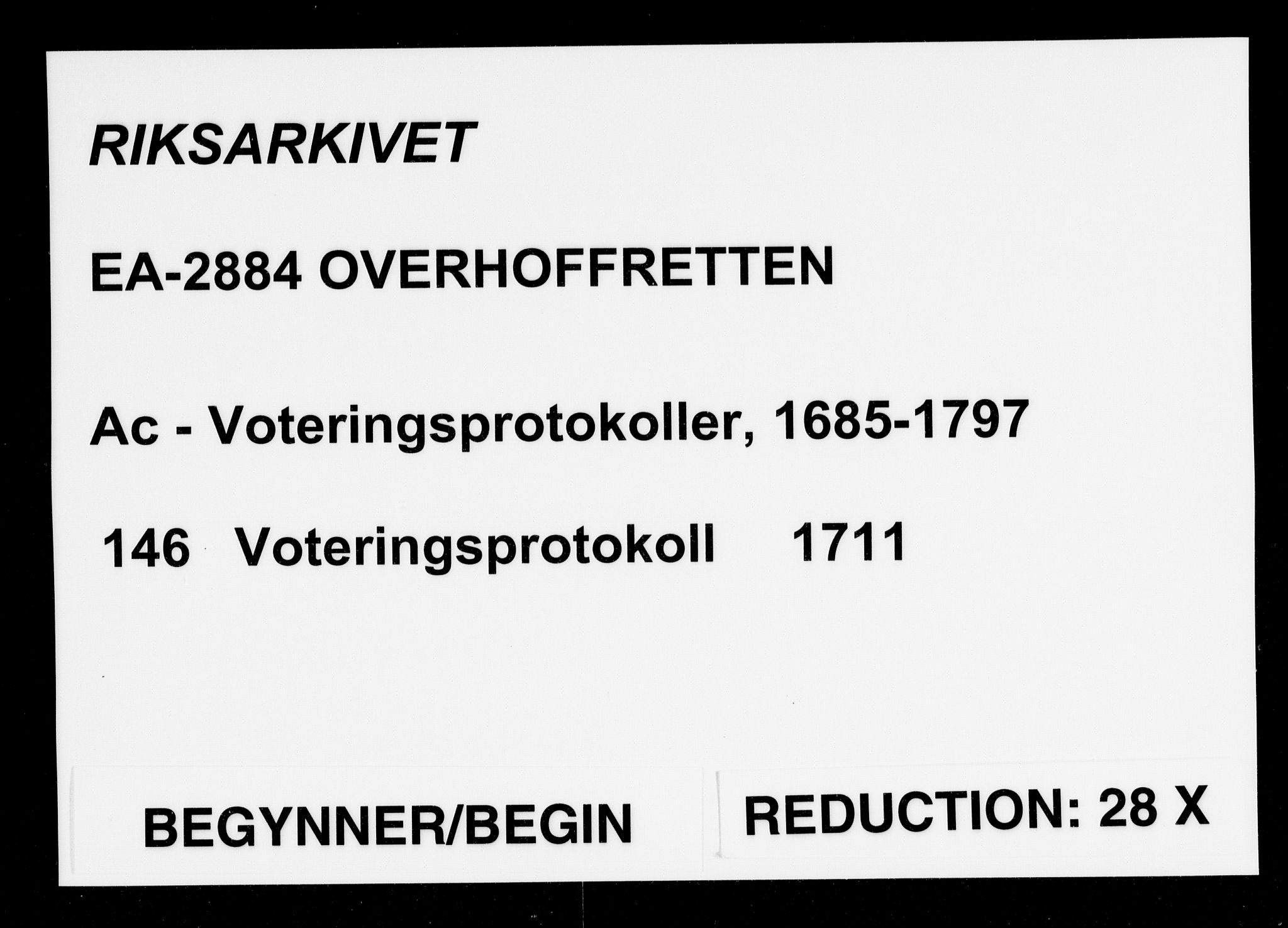 Overhoffretten 1667-1797, AV/RA-EA-2884/Ac/L0146: Voteringsprotokoll, 1711