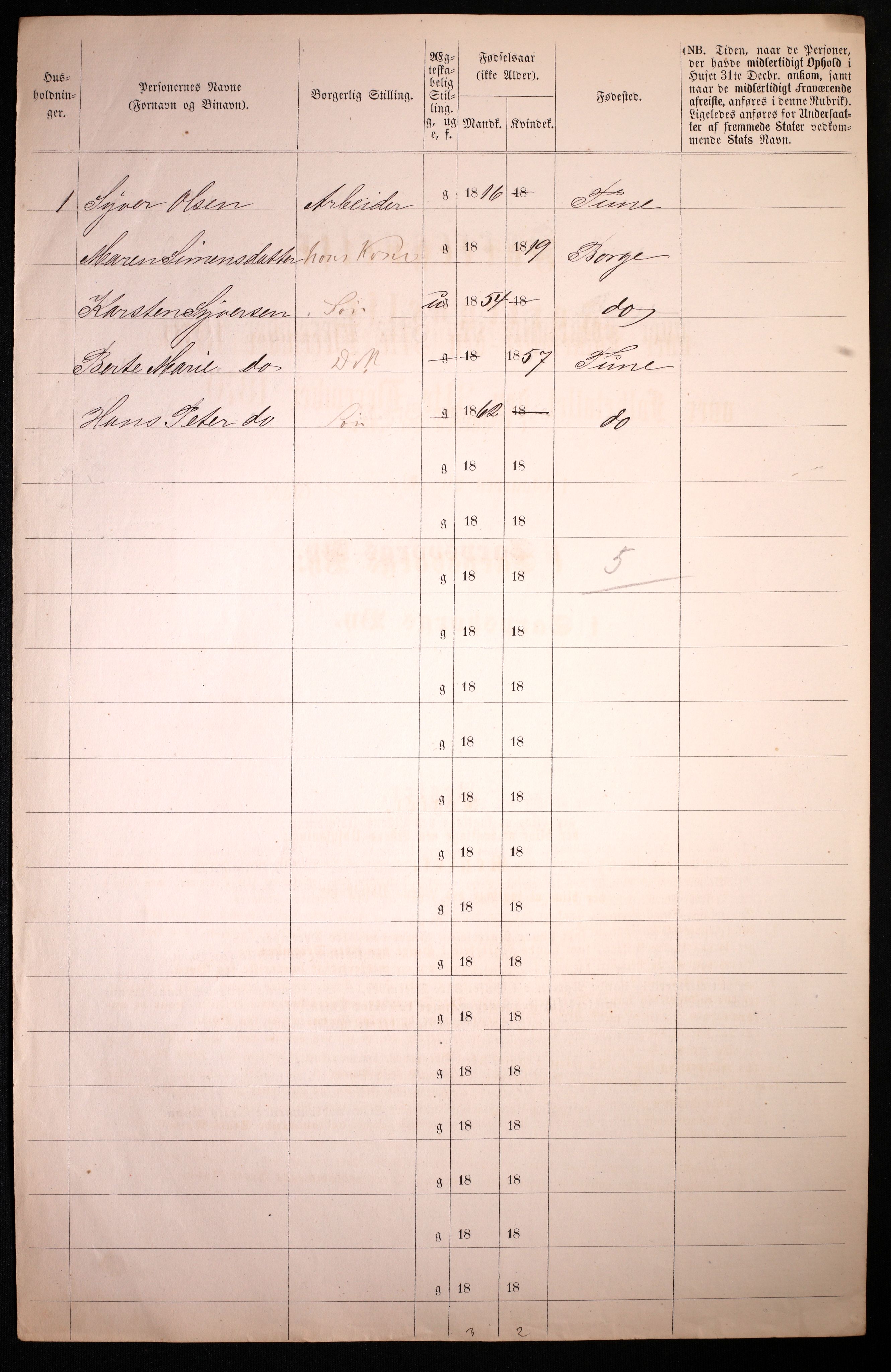 RA, 1870 census for 0102 Sarpsborg, 1870, p. 468