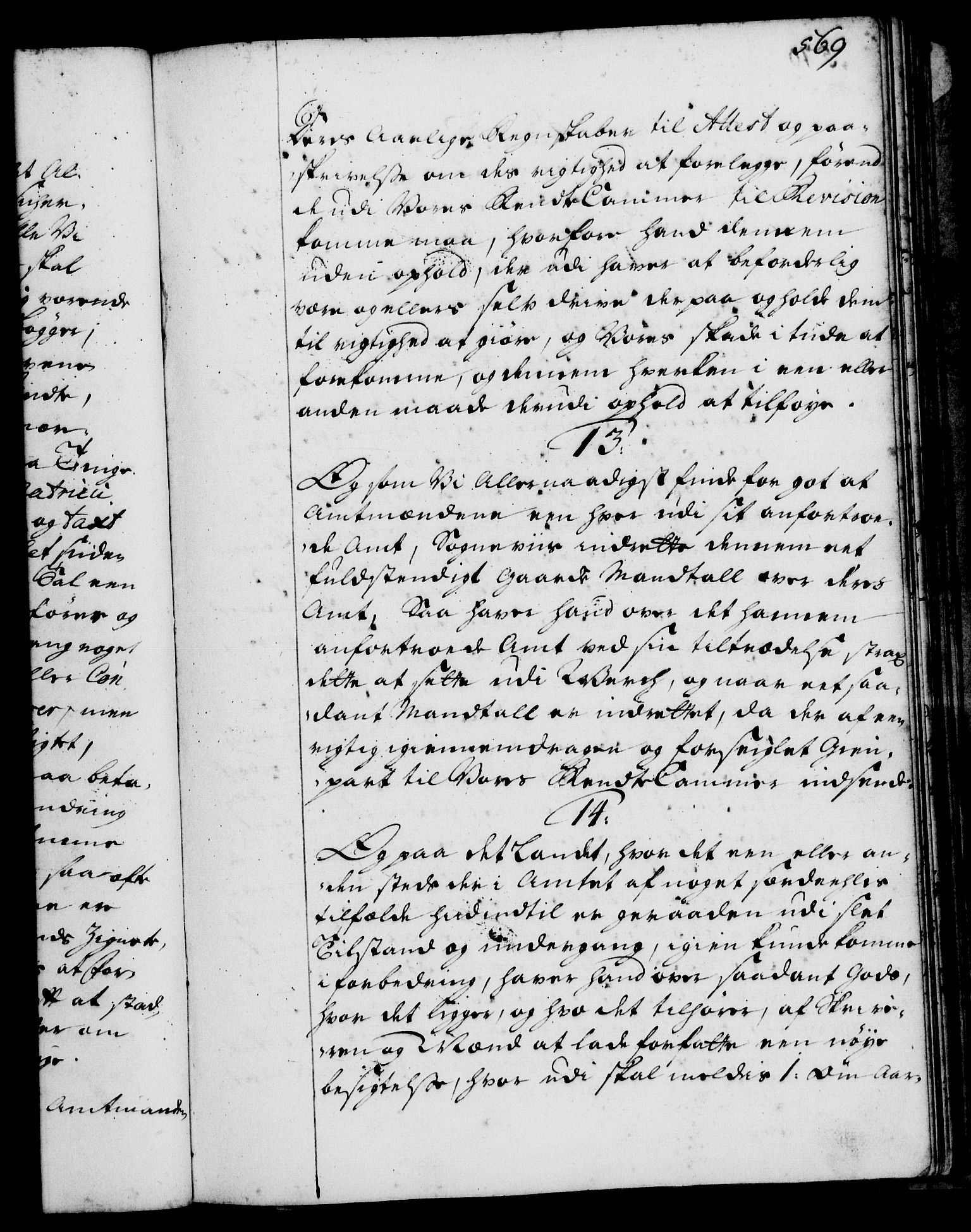 Rentekammeret, Kammerkanselliet, AV/RA-EA-3111/G/Gg/Ggi/L0001: Norsk instruksjonsprotokoll med register (merket RK 53.34), 1720-1729, p. 569