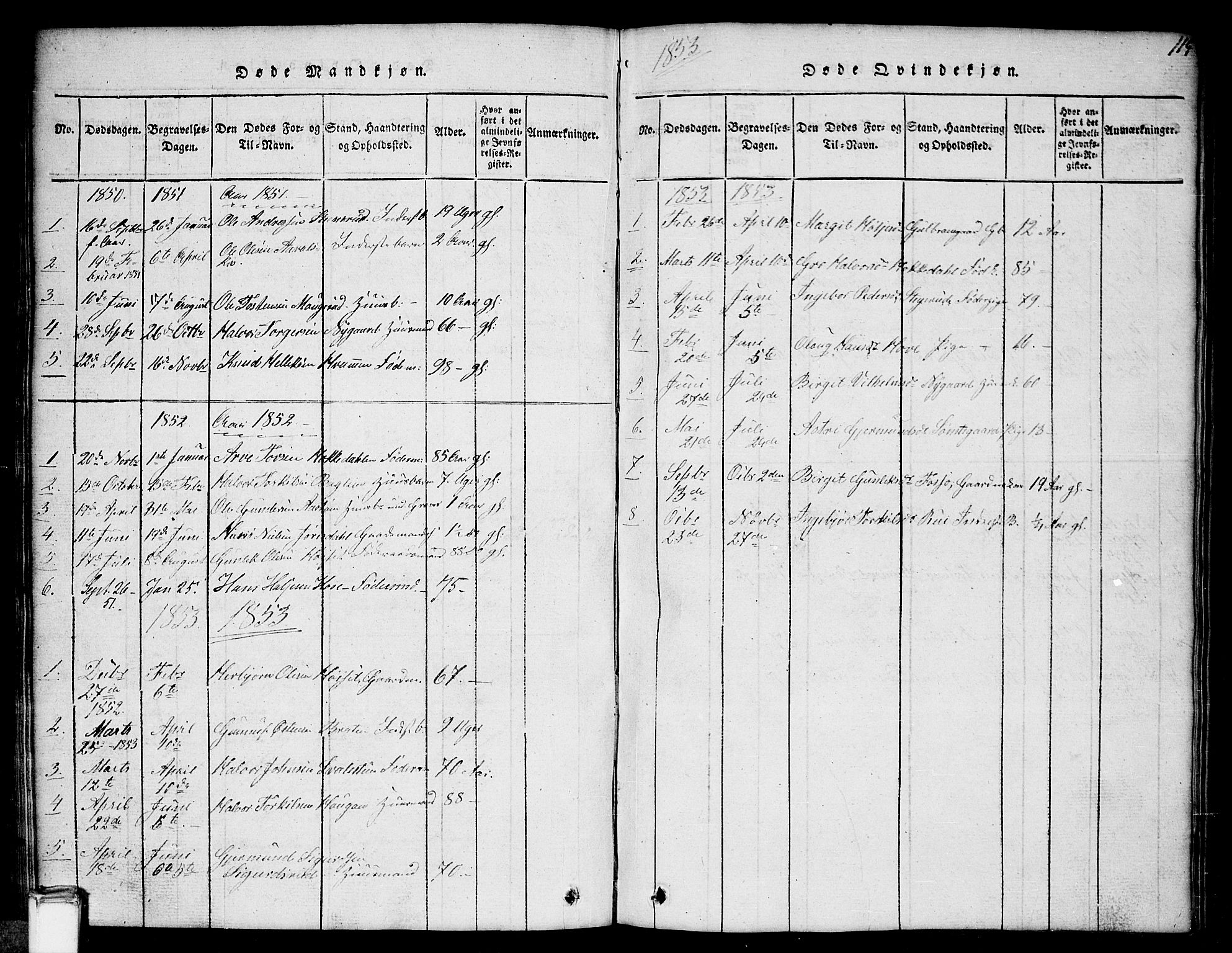 Gransherad kirkebøker, SAKO/A-267/G/Gb/L0001: Parish register (copy) no. II 1, 1815-1860, p. 115