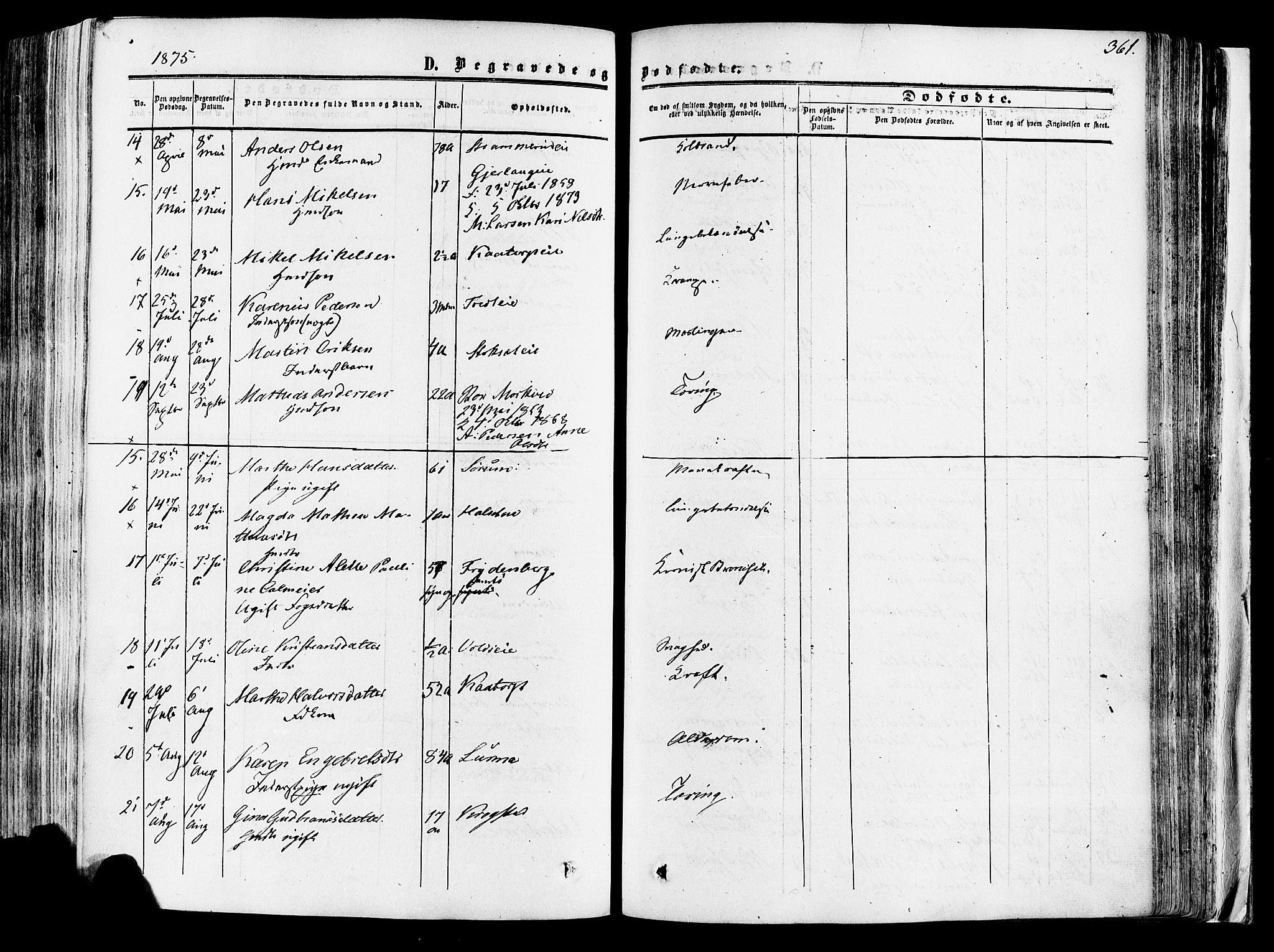 Vang prestekontor, Hedmark, SAH/PREST-008/H/Ha/Haa/L0013: Parish register (official) no. 13, 1855-1879, p. 361