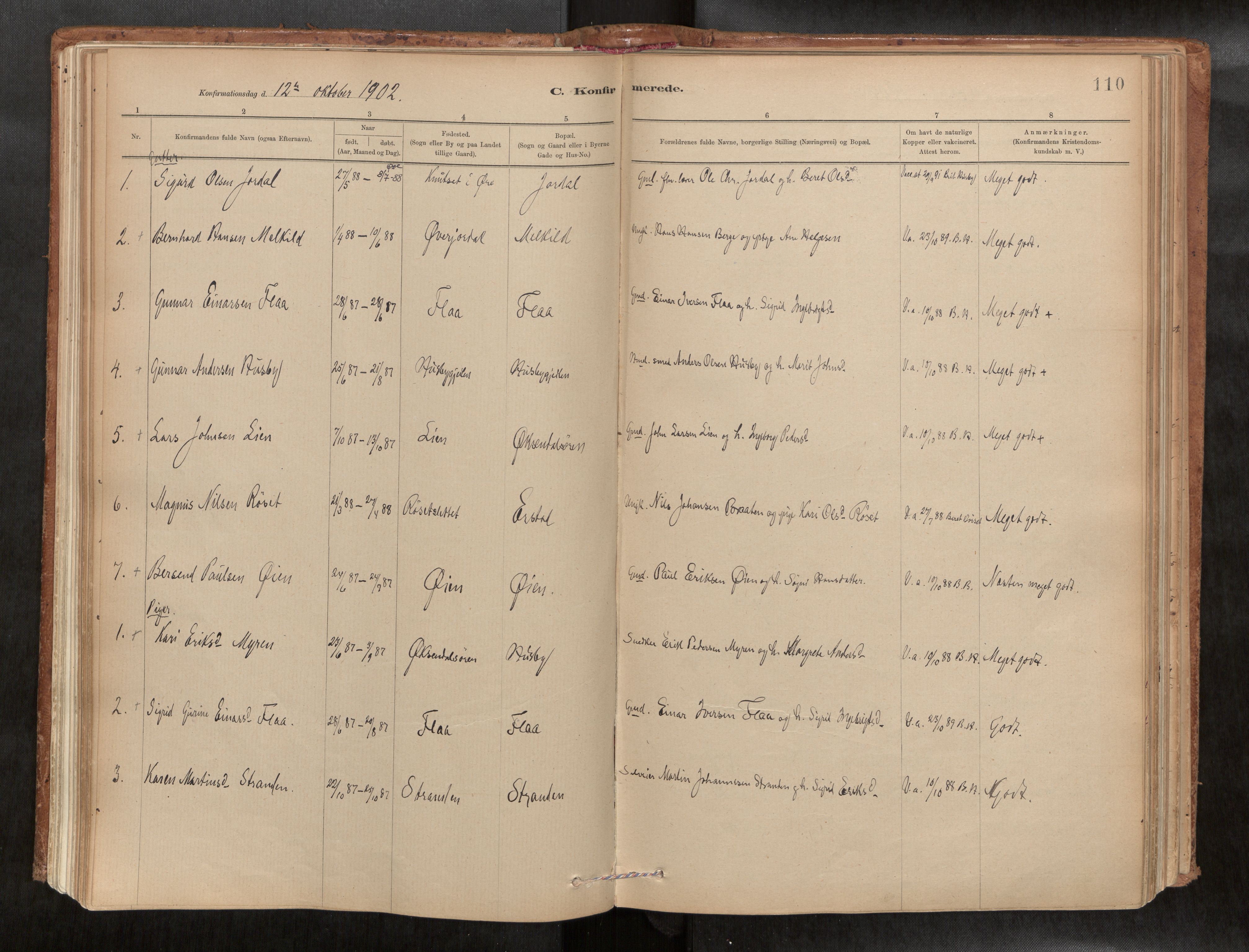 Ministerialprotokoller, klokkerbøker og fødselsregistre - Møre og Romsdal, SAT/A-1454/588/L1006: Parish register (official) no. 588A03, 1886-1912, p. 110