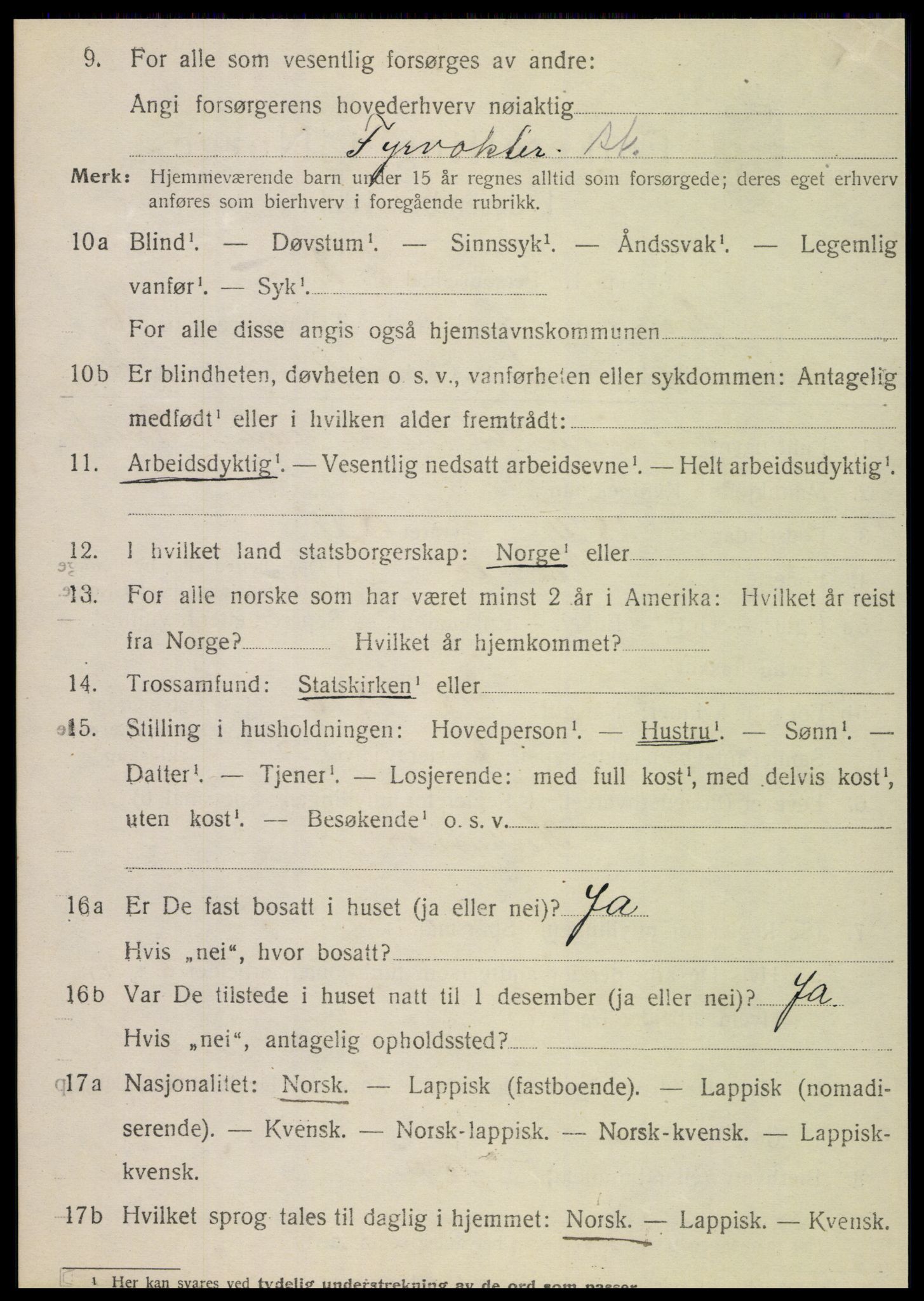 SAT, 1920 census for Dønnes, 1920, p. 3355