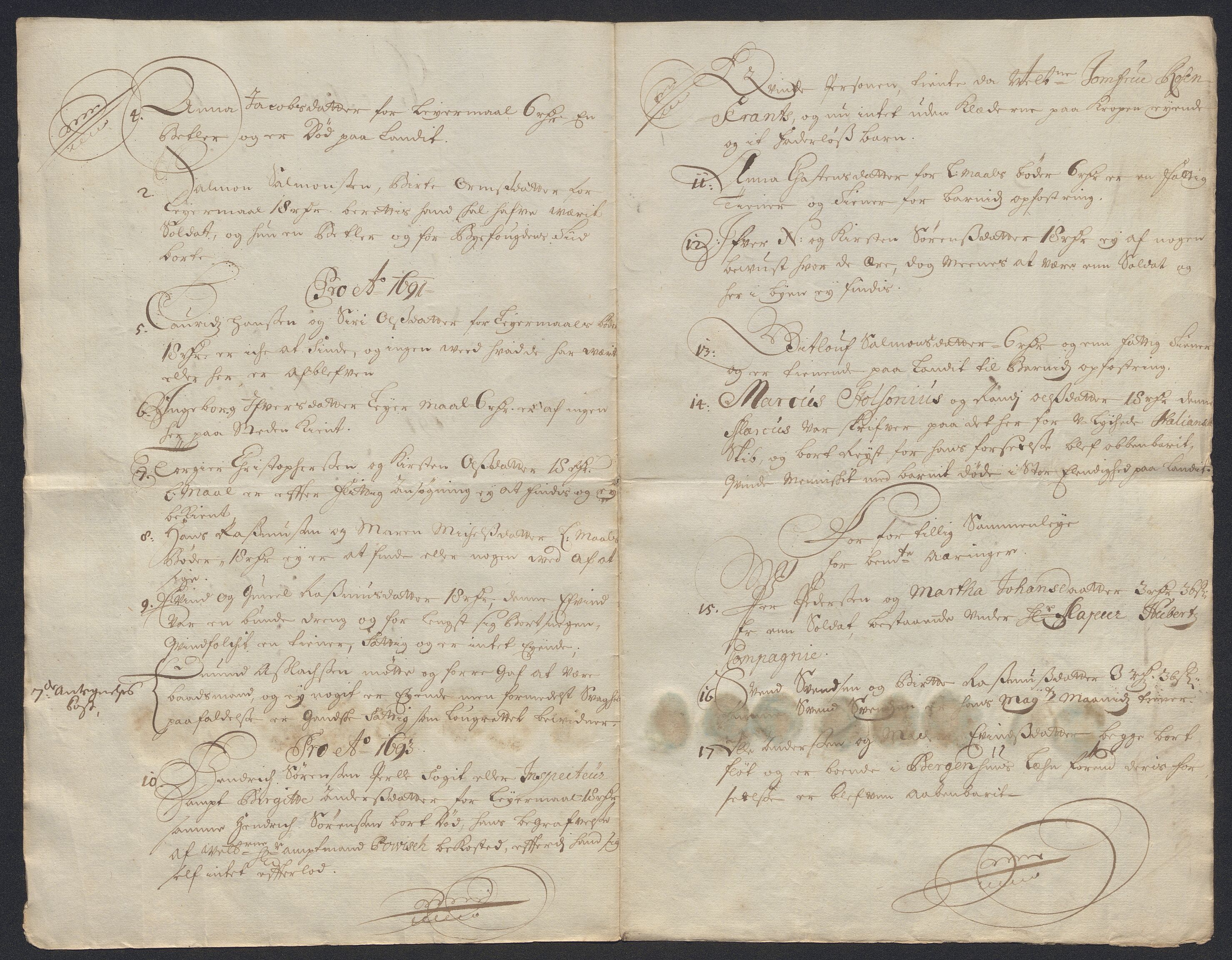 Rentekammeret inntil 1814, Reviderte regnskaper, Byregnskaper, RA/EA-4066/R/Ro/L0316: [O14] Sikt og sakefall, 1662-1693, p. 420