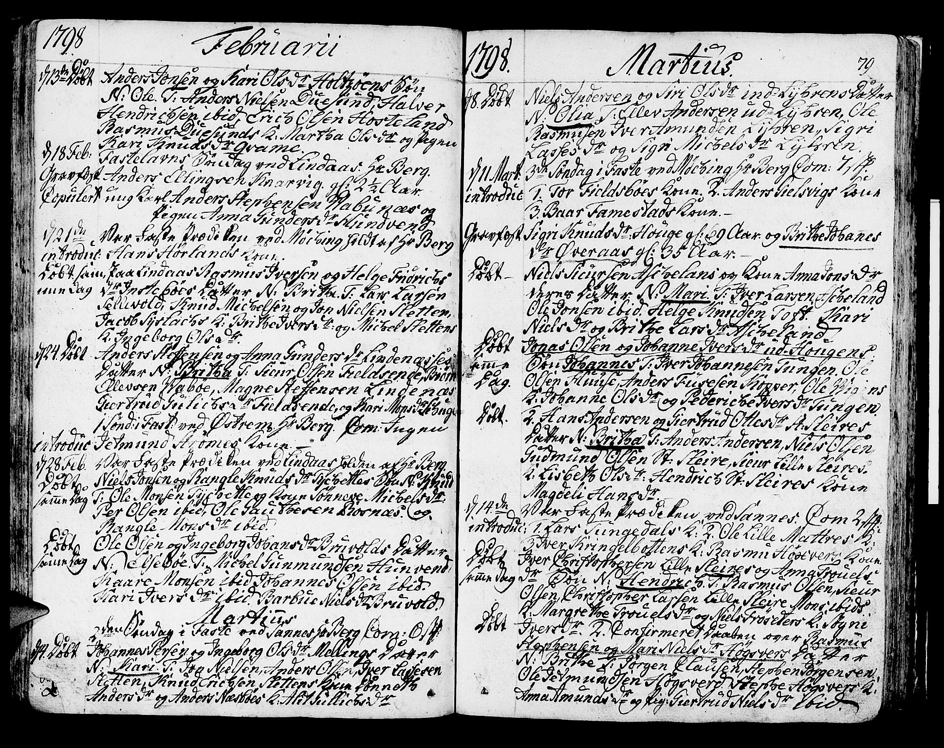 Lindås Sokneprestembete, SAB/A-76701/H/Haa: Parish register (official) no. A 5, 1791-1813, p. 79