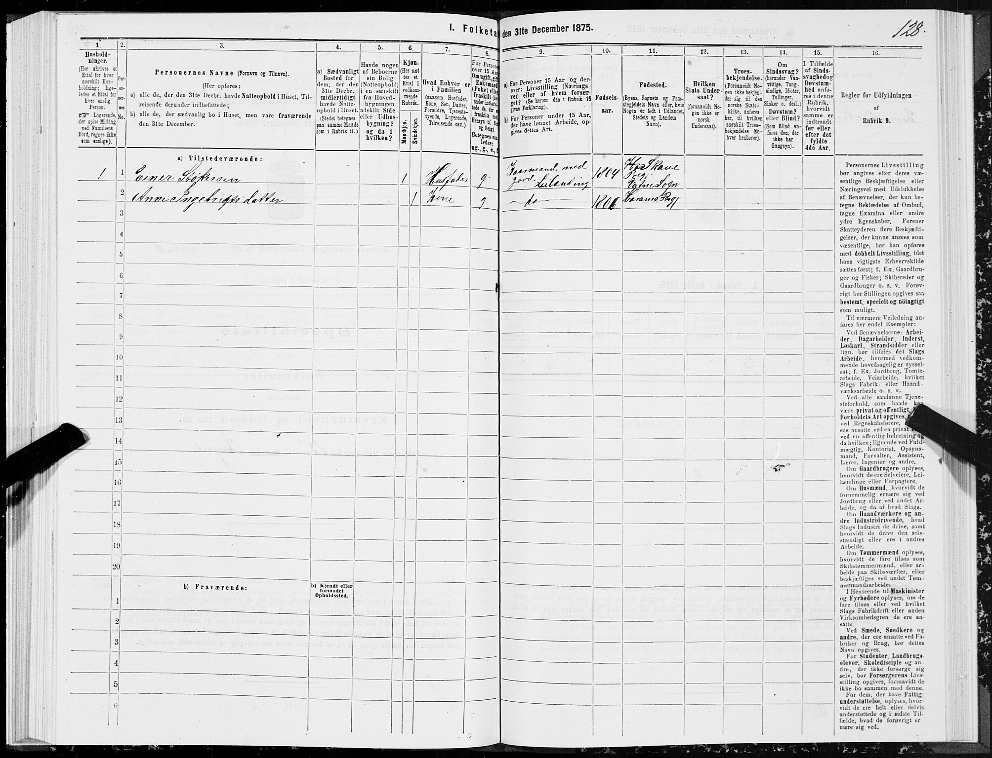 SAT, 1875 census for 1531P Borgund, 1875, p. 6128