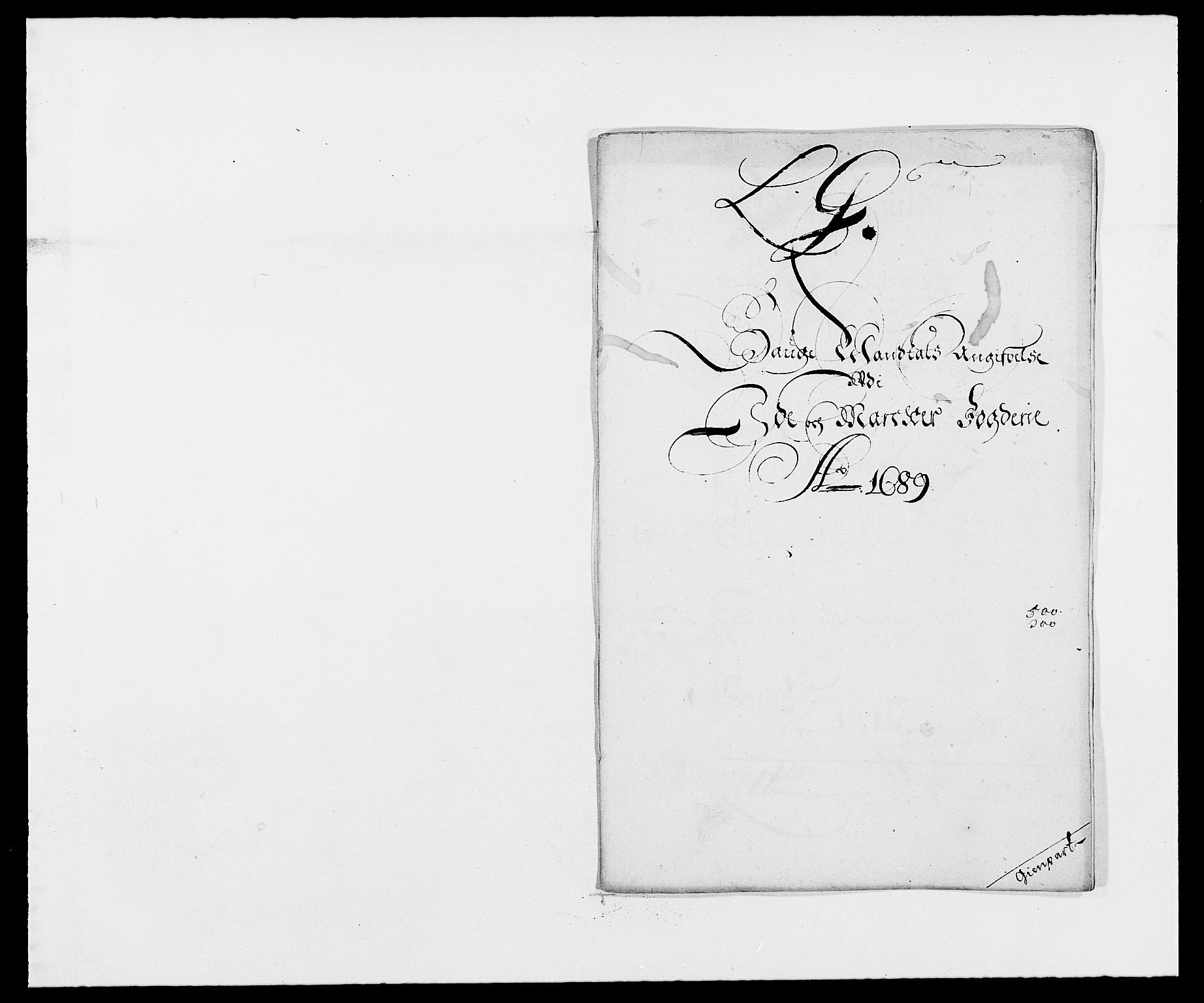 Rentekammeret inntil 1814, Reviderte regnskaper, Fogderegnskap, RA/EA-4092/R01/L0008: Fogderegnskap Idd og Marker, 1689, p. 186