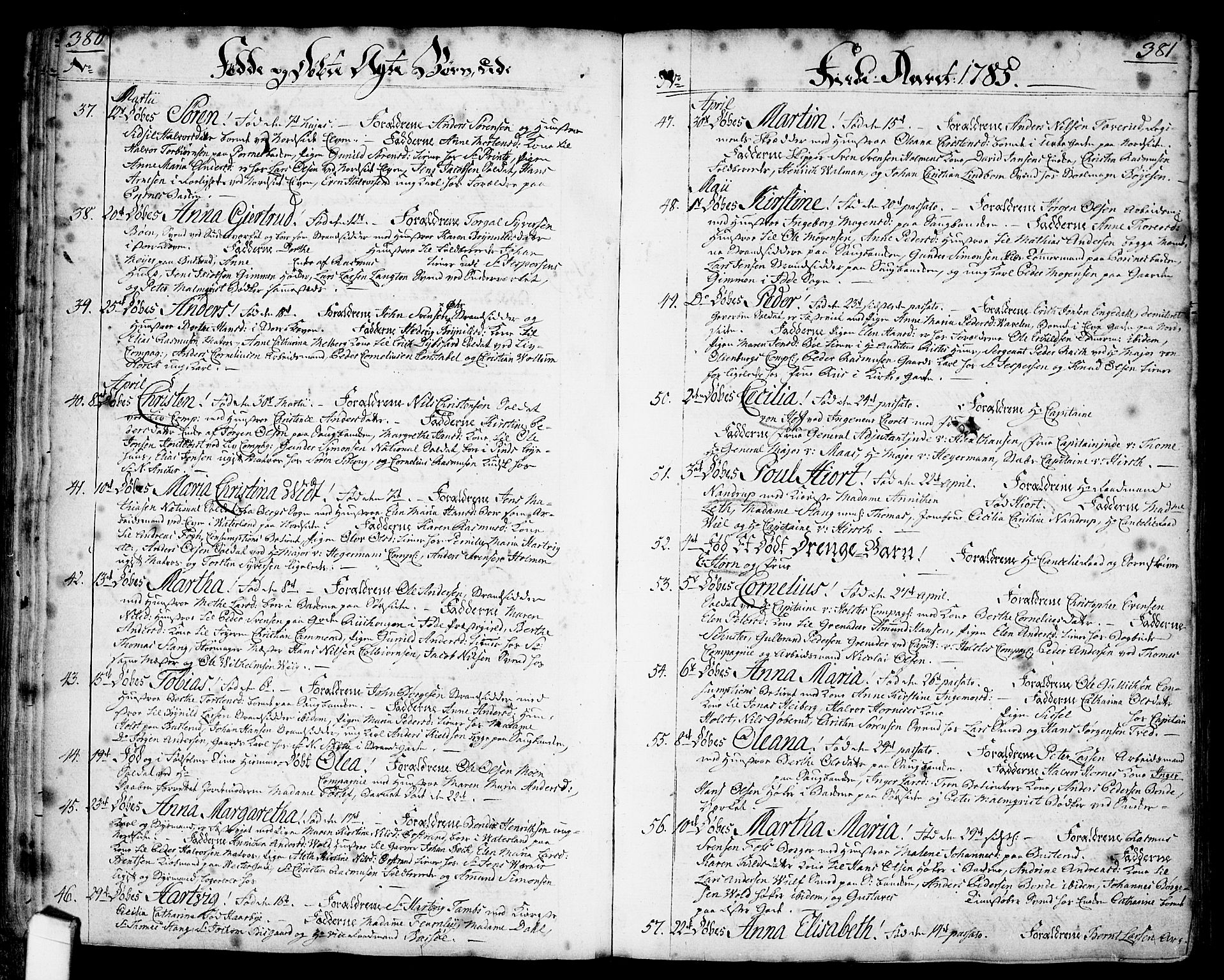 Halden prestekontor Kirkebøker, SAO/A-10909/F/Fa/L0001: Parish register (official) no. I 1, 1758-1791, p. 380-381