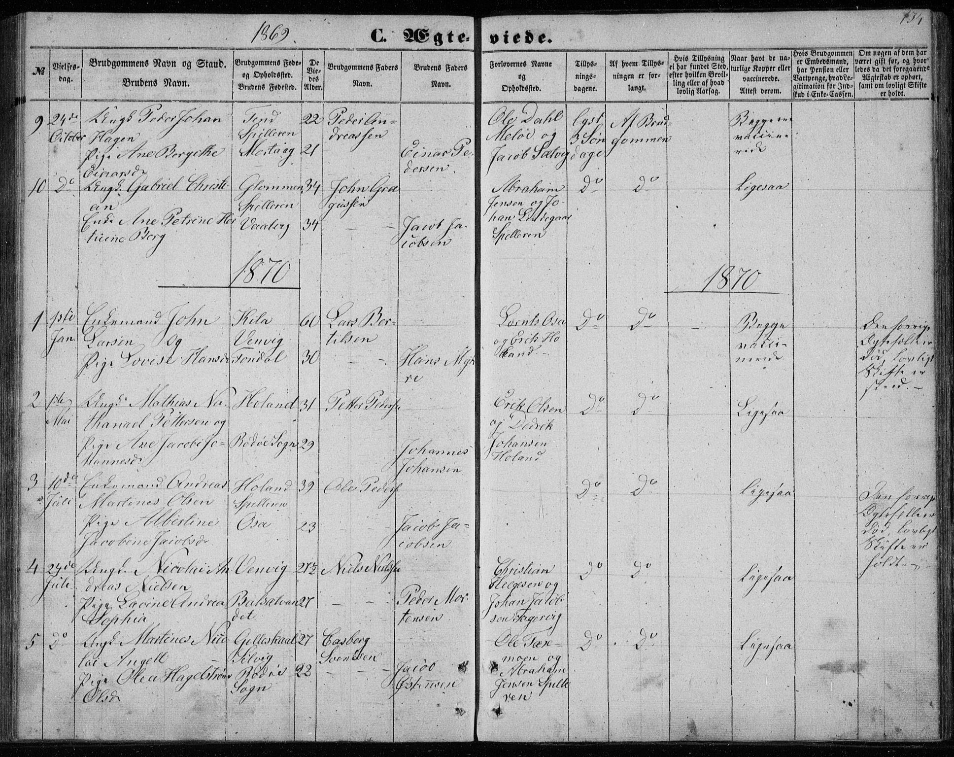 Ministerialprotokoller, klokkerbøker og fødselsregistre - Nordland, SAT/A-1459/843/L0633: Parish register (copy) no. 843C02, 1853-1873, p. 134