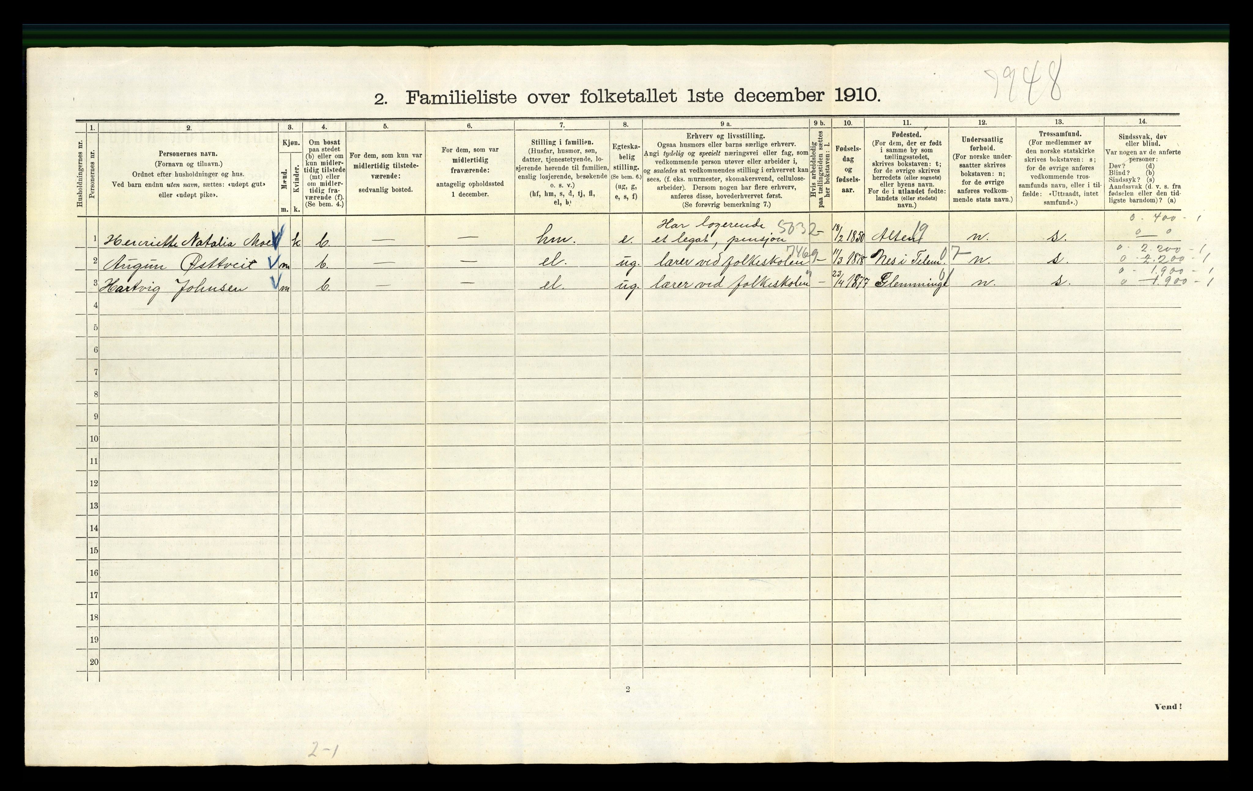 RA, 1910 census for Kristiania, 1910, p. 8784