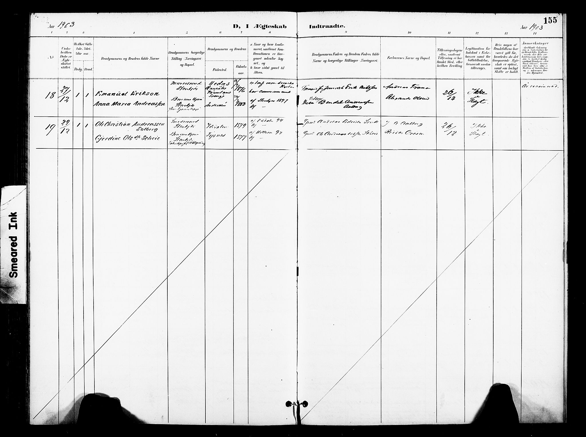 Ministerialprotokoller, klokkerbøker og fødselsregistre - Nord-Trøndelag, SAT/A-1458/739/L0372: Parish register (official) no. 739A04, 1895-1903, p. 155