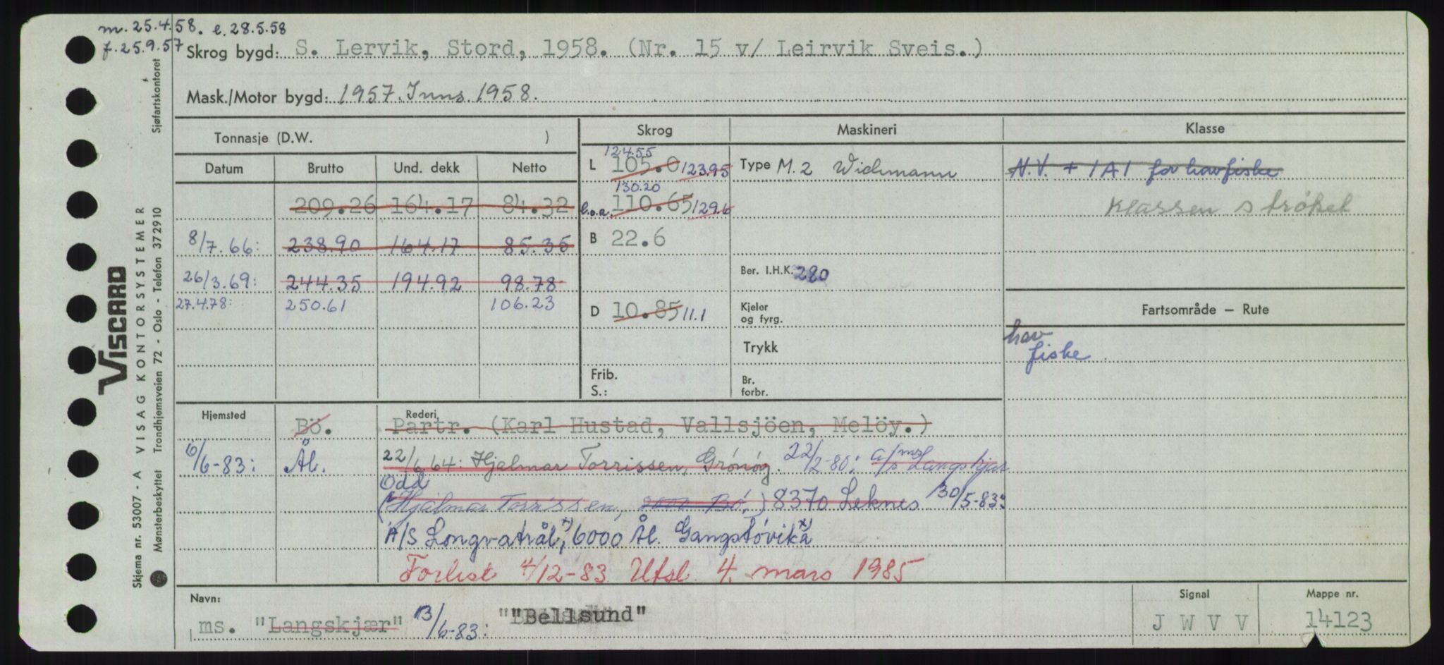 Sjøfartsdirektoratet med forløpere, Skipsmålingen, RA/S-1627/H/Hd/L0003: Fartøy, B-Bev, p. 539